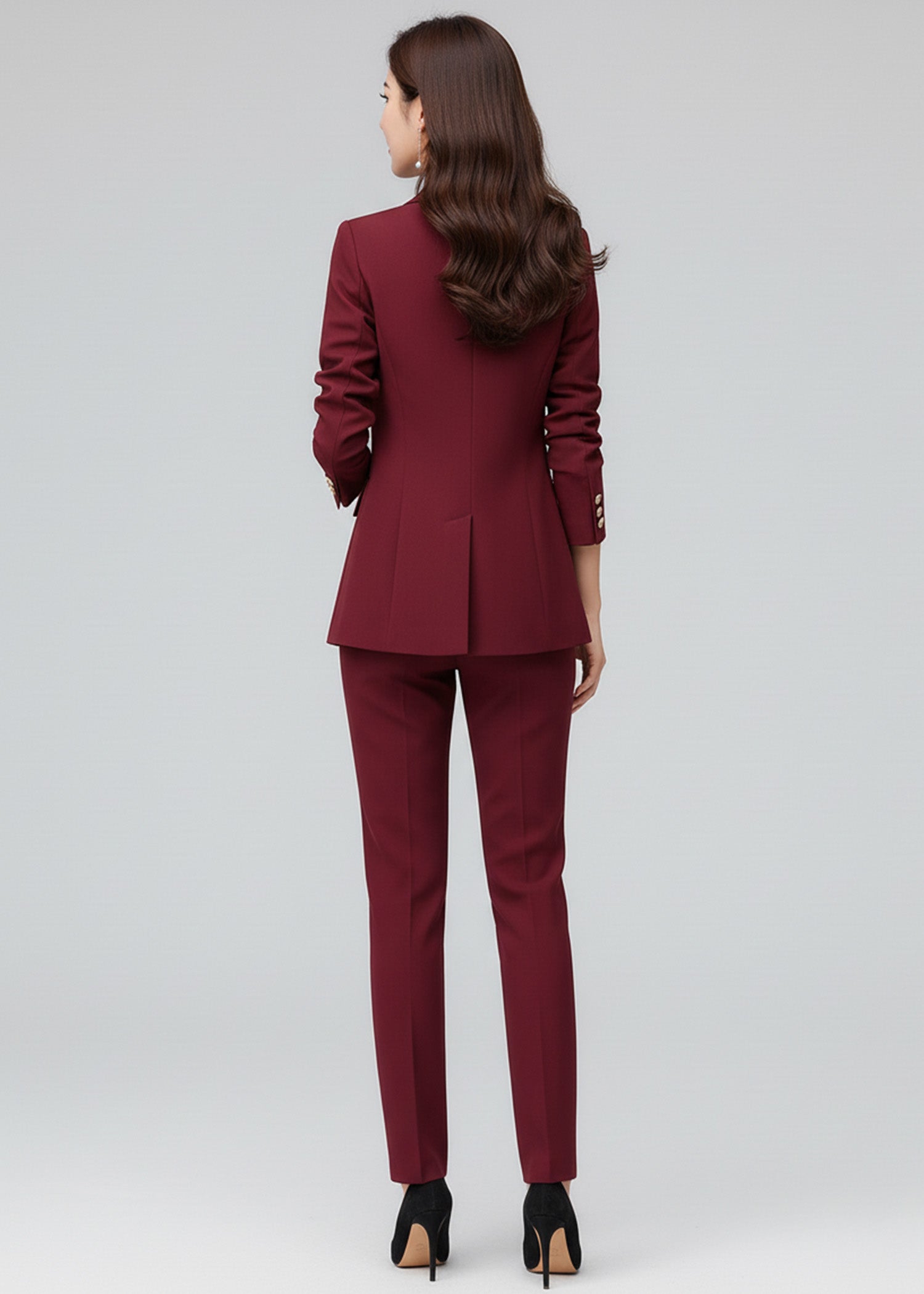 Maroon Double Breasted Suit