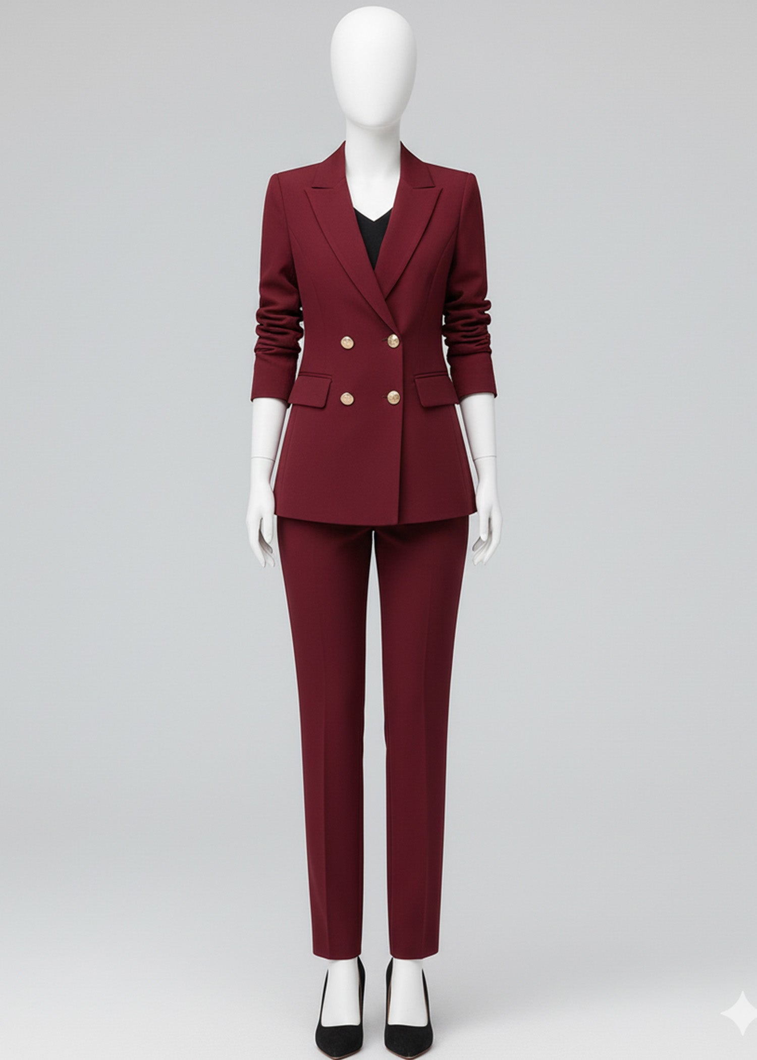 Maroon Double Breasted Suit