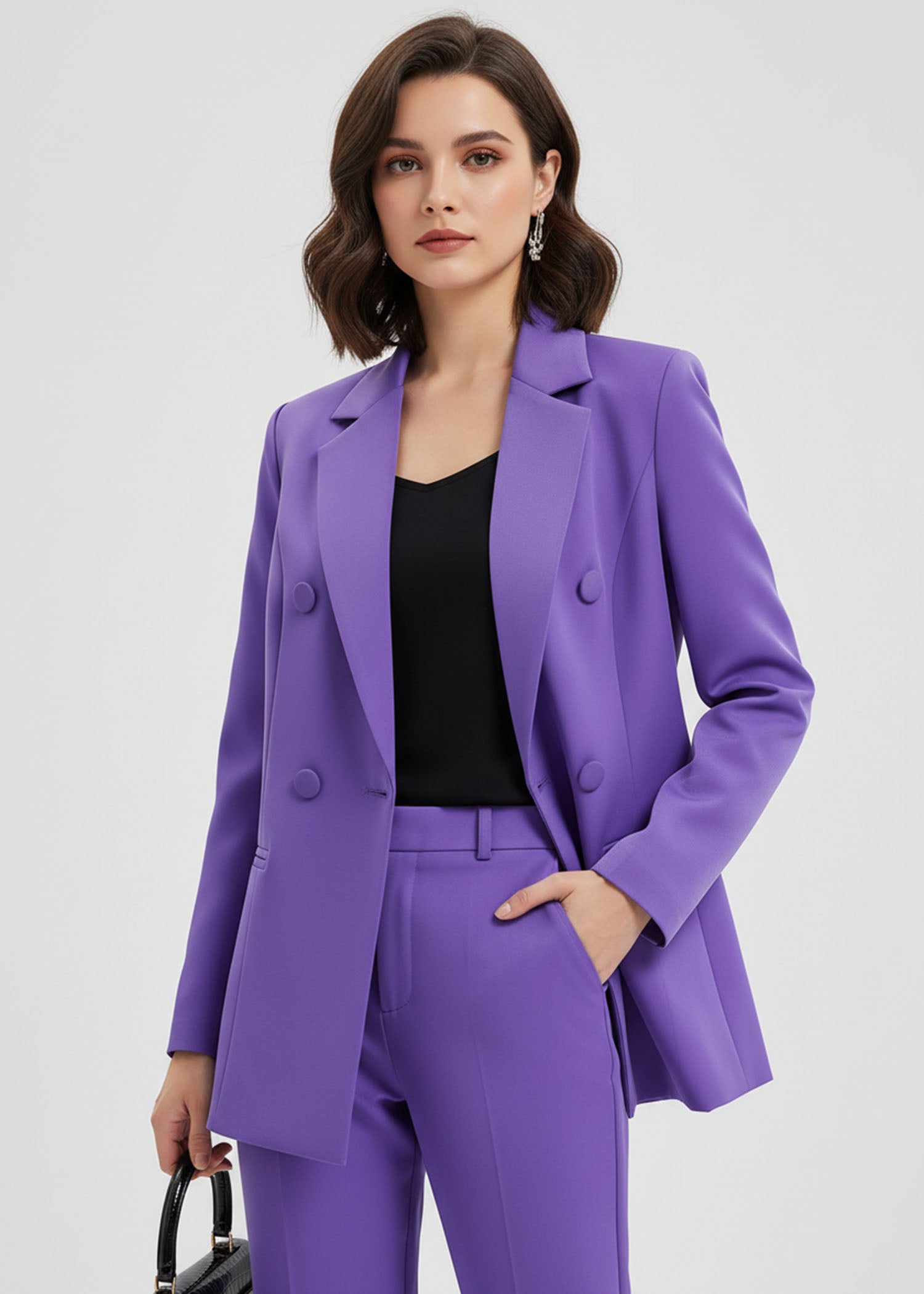 Violet Double Breasted Suit