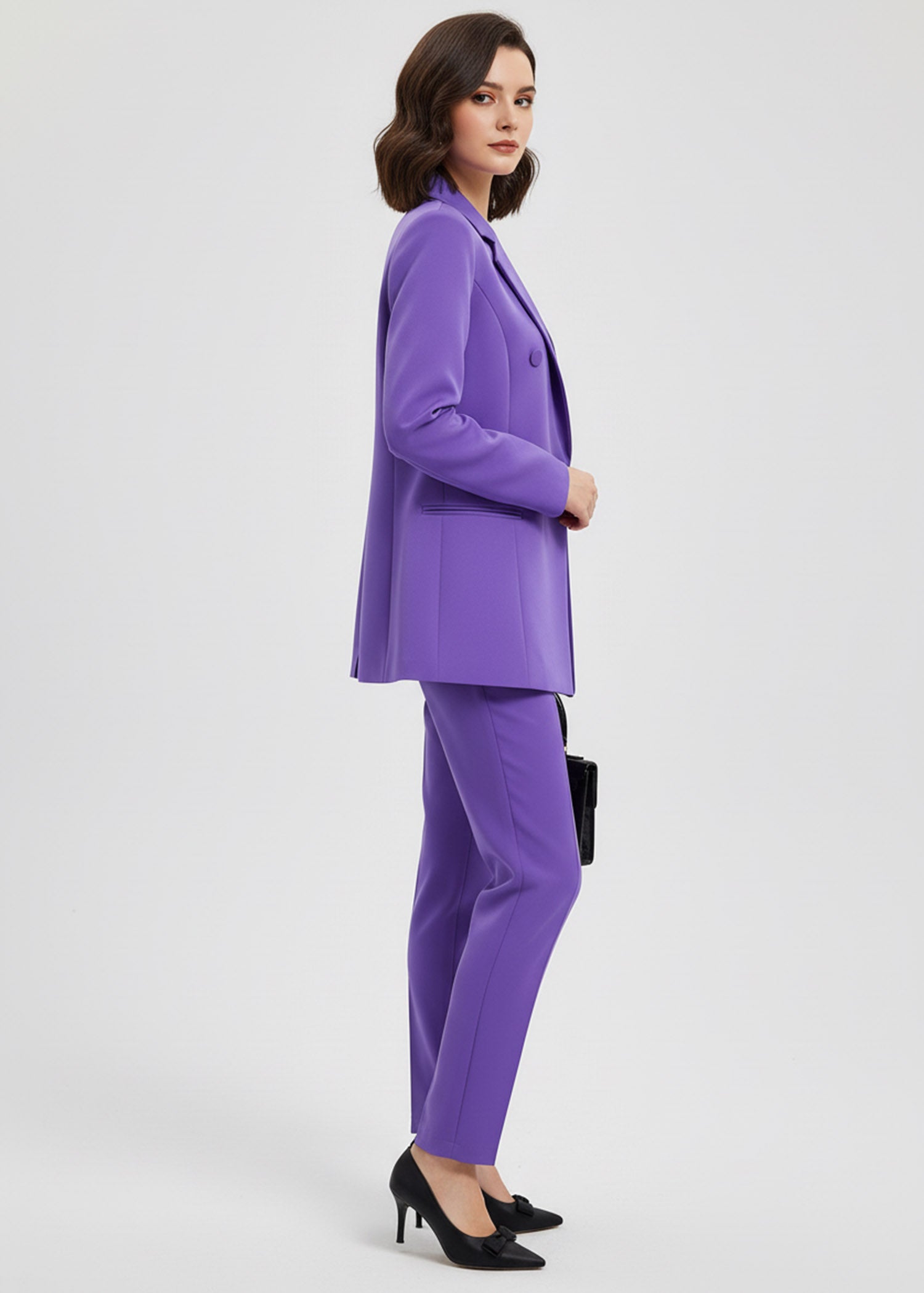 Violet Double Breasted Suit