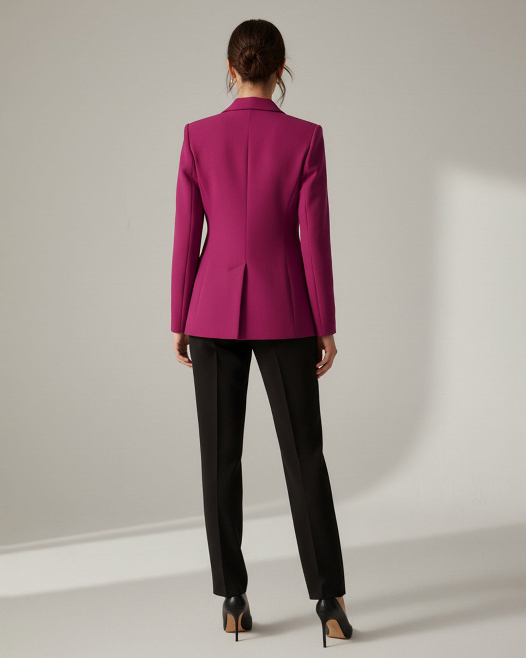 Magenta Single-Button Blazer