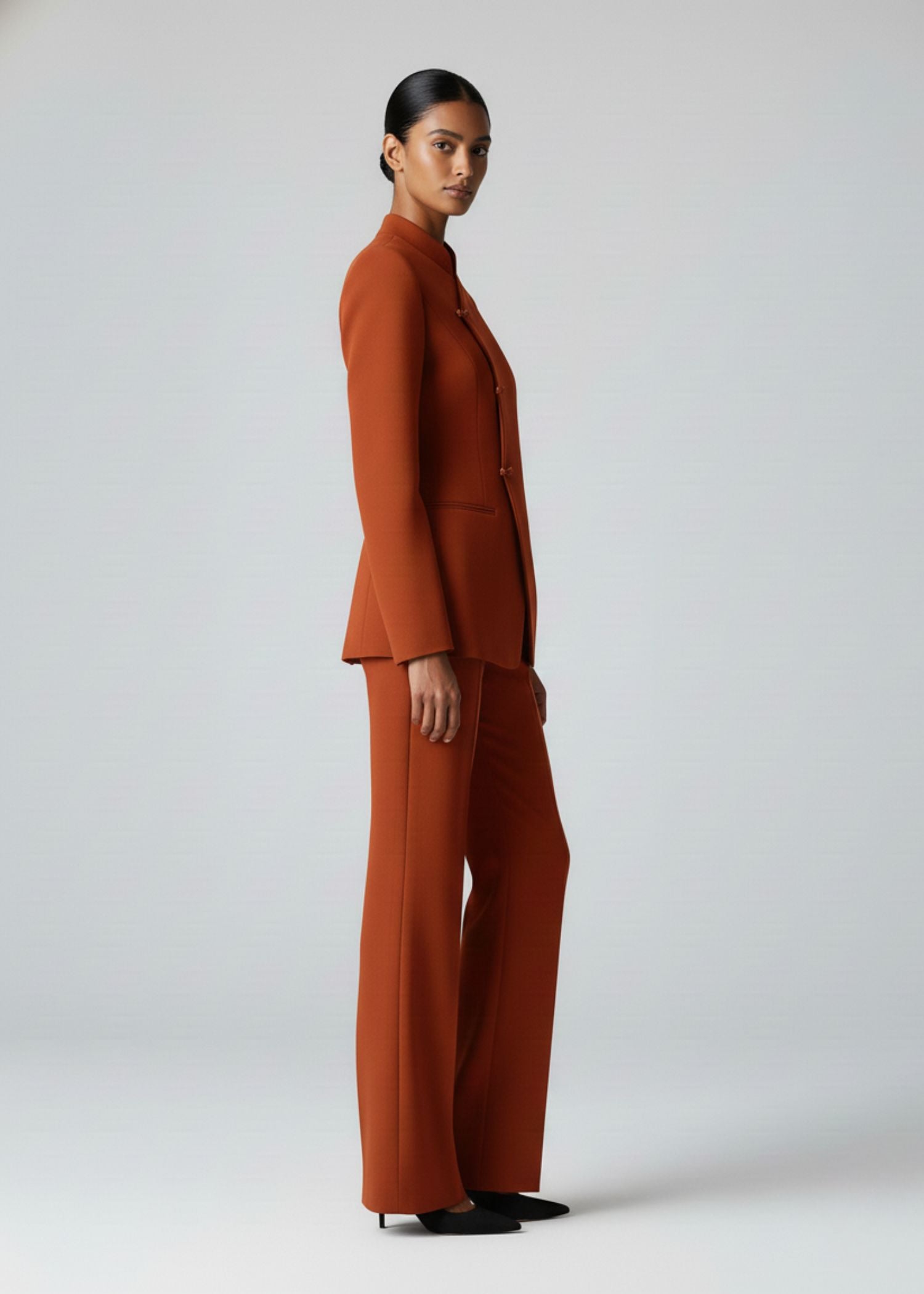 Women Rust Orange Suit