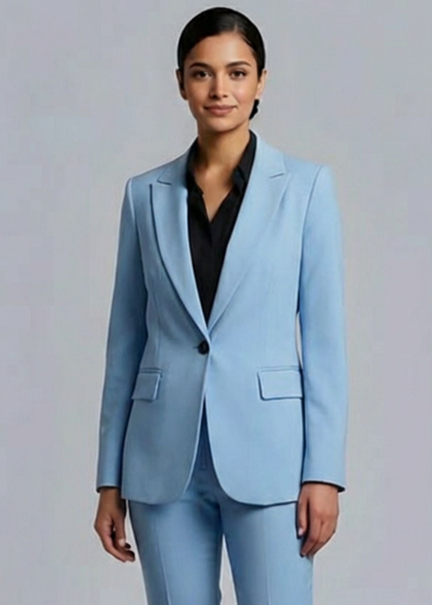 sky blue suit for women