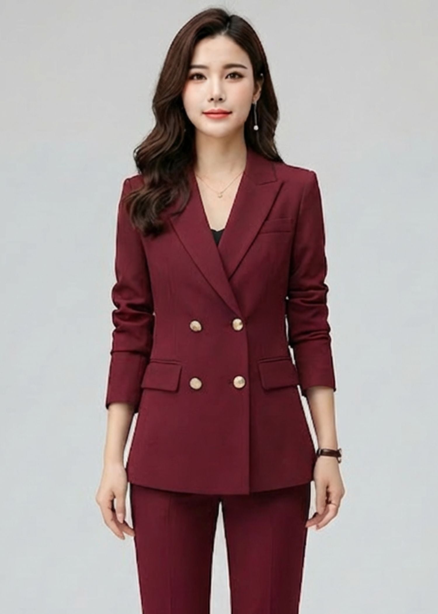 Maroon Double Breasted Suit