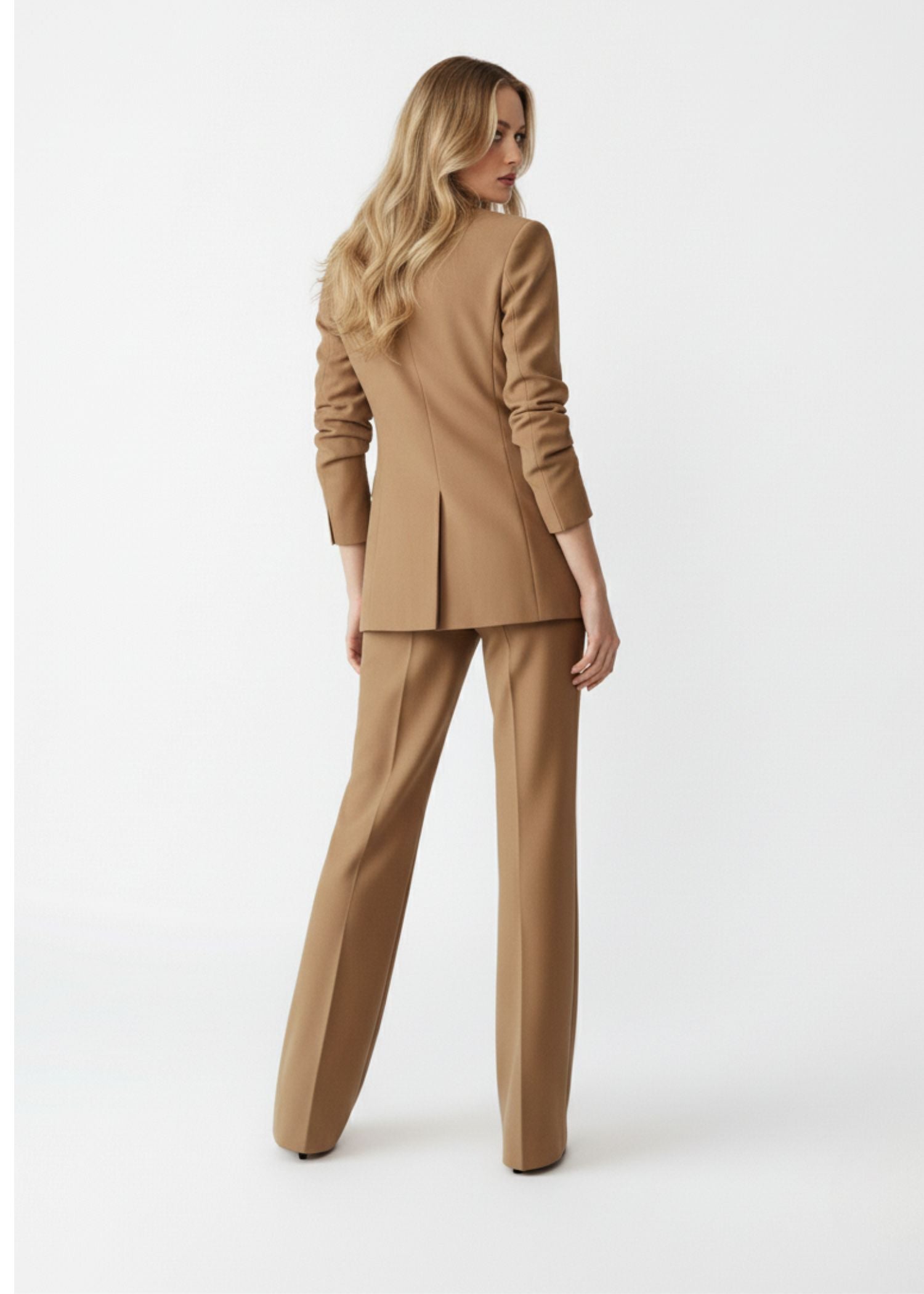 Three Button Camel Suit