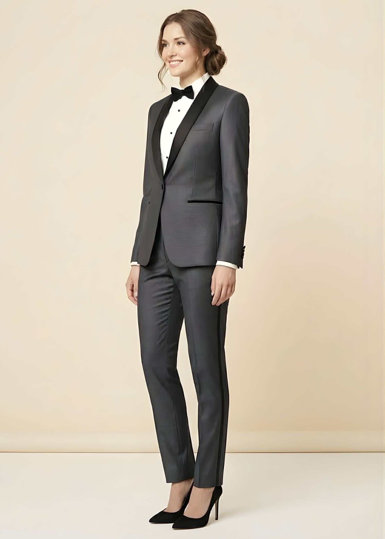Charcoal Tuxedo With Shawl Lapel