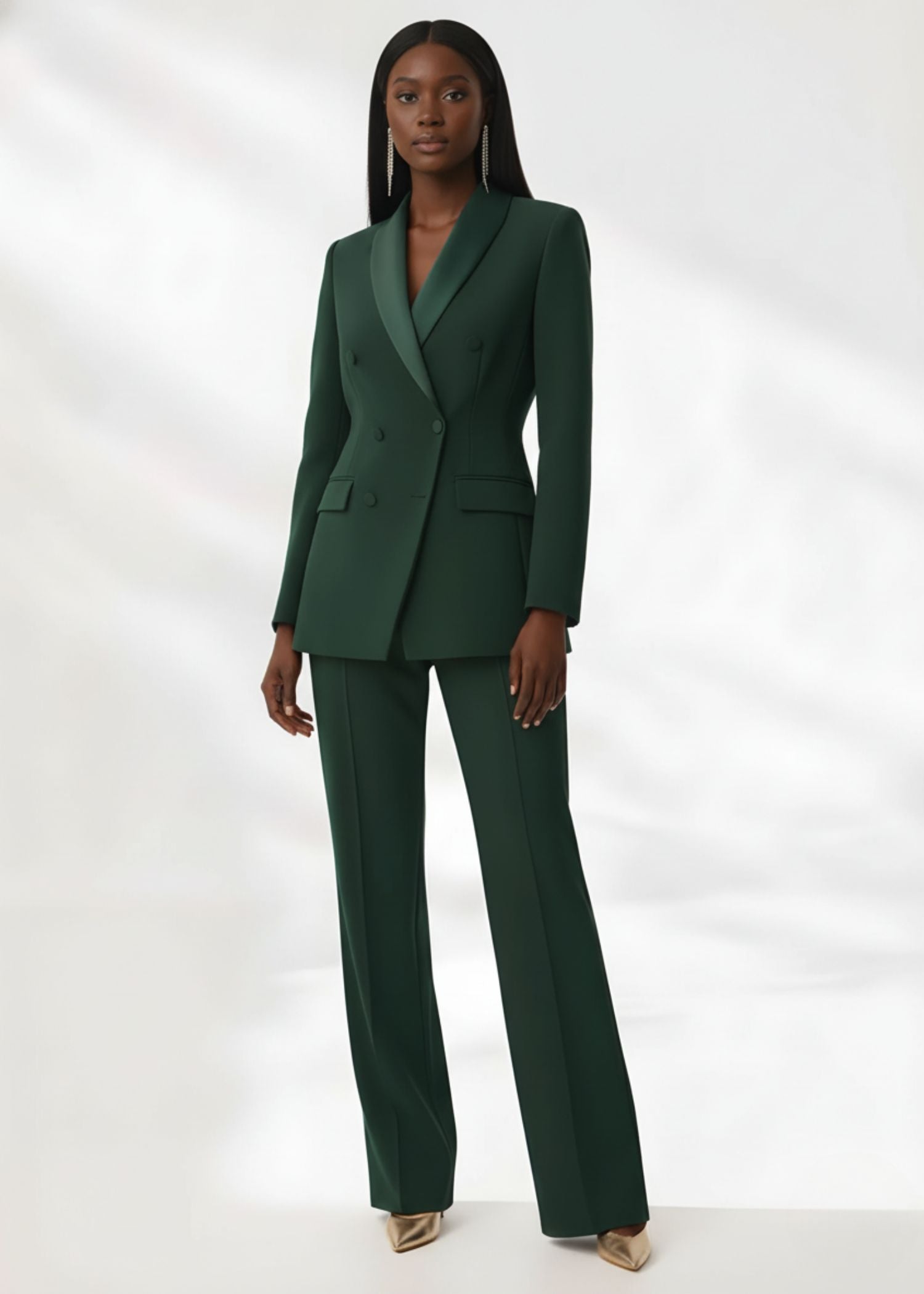 Aerin Double Breasted Shawl Lapel Tuxedo