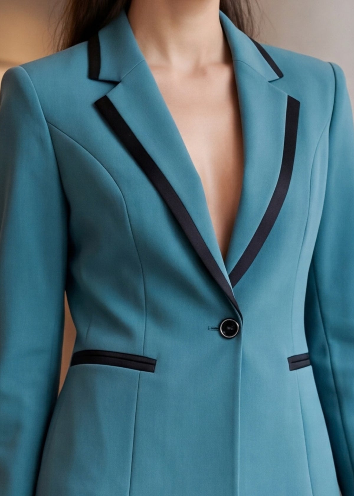 Althea Satin Trim Notch Lapel Tuxedo