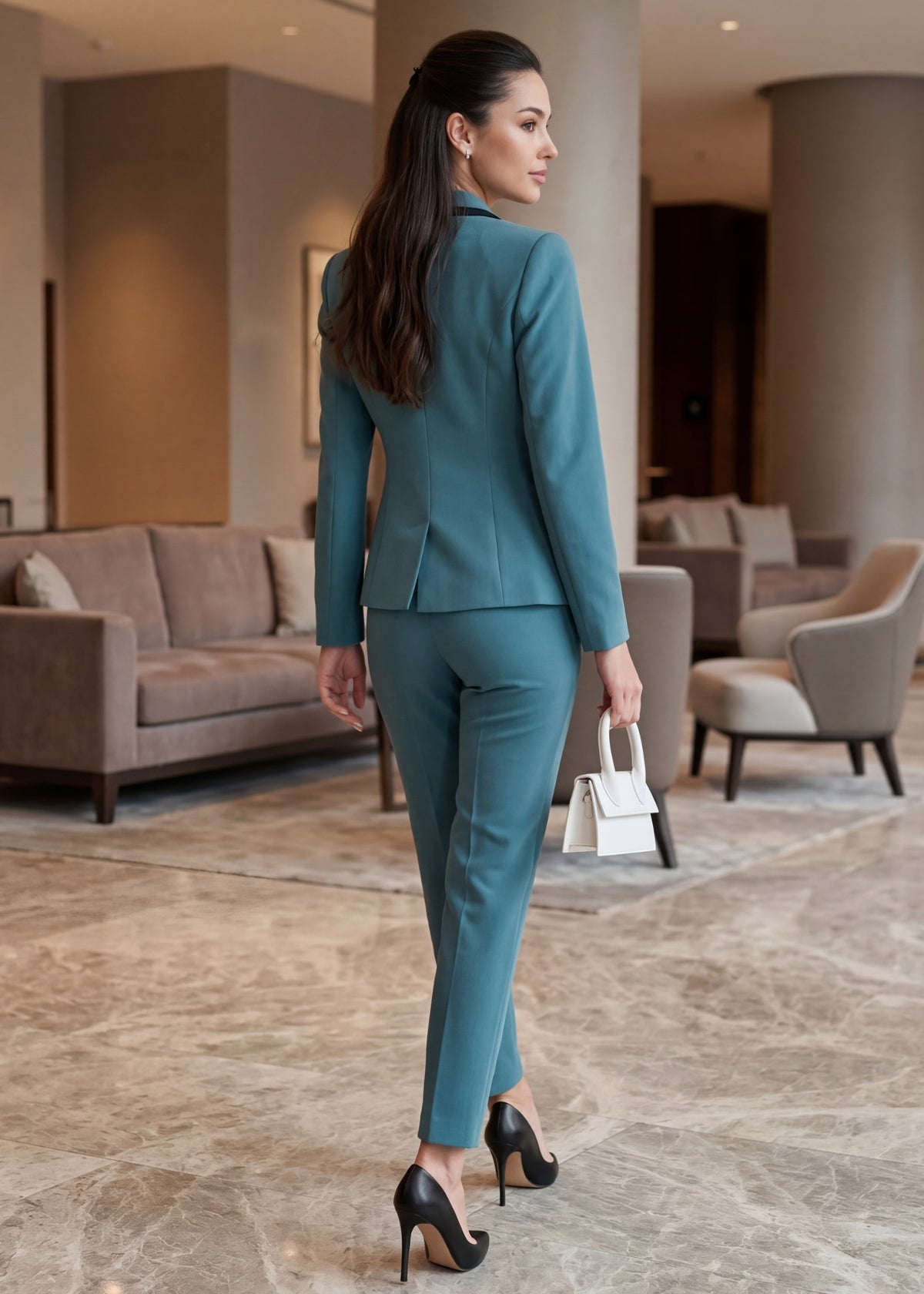 Althea Satin Trim Notch Lapel Tuxedo