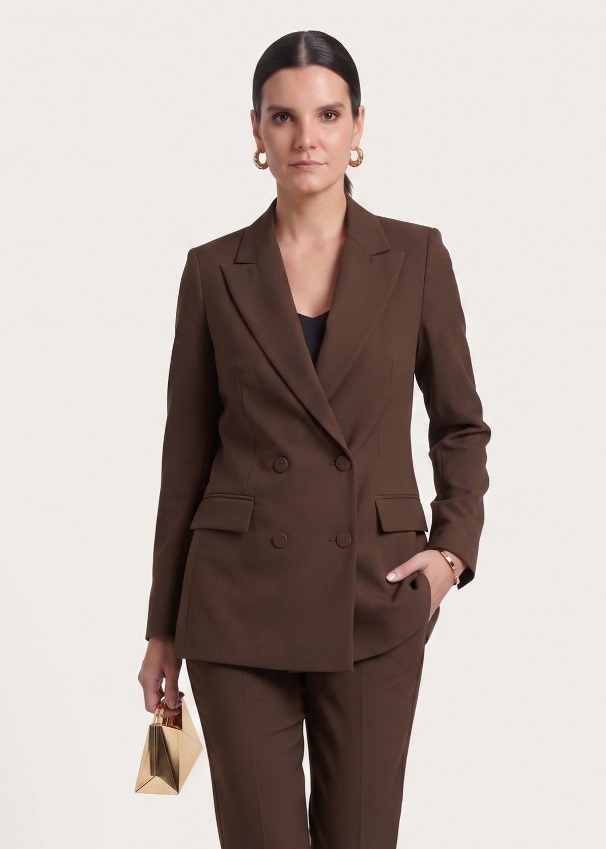 Wide Lapel Two Piece Executive Office Wear Suit