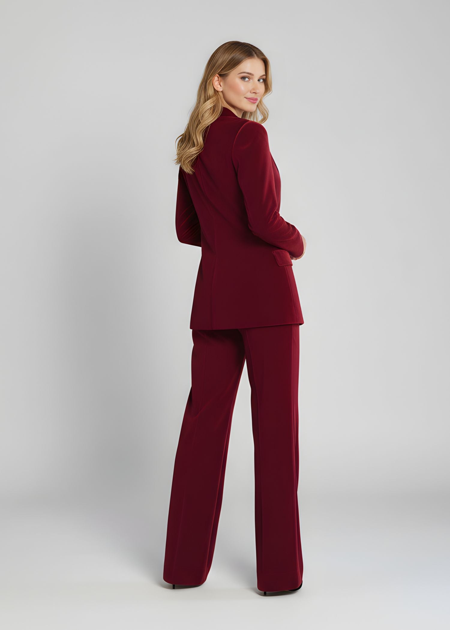 Atacama Single button Suit in Red