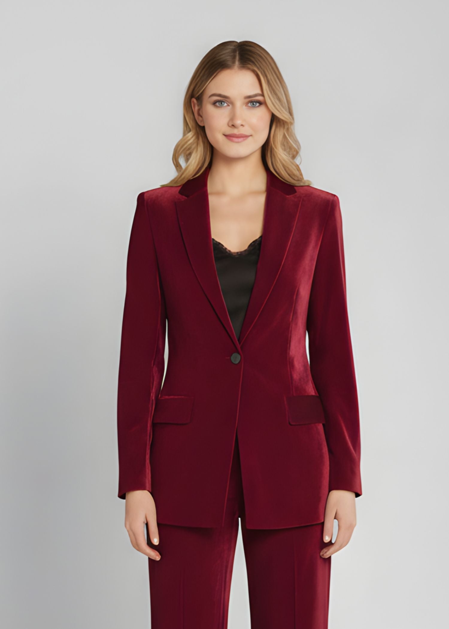Atacama Single button Suit in Red