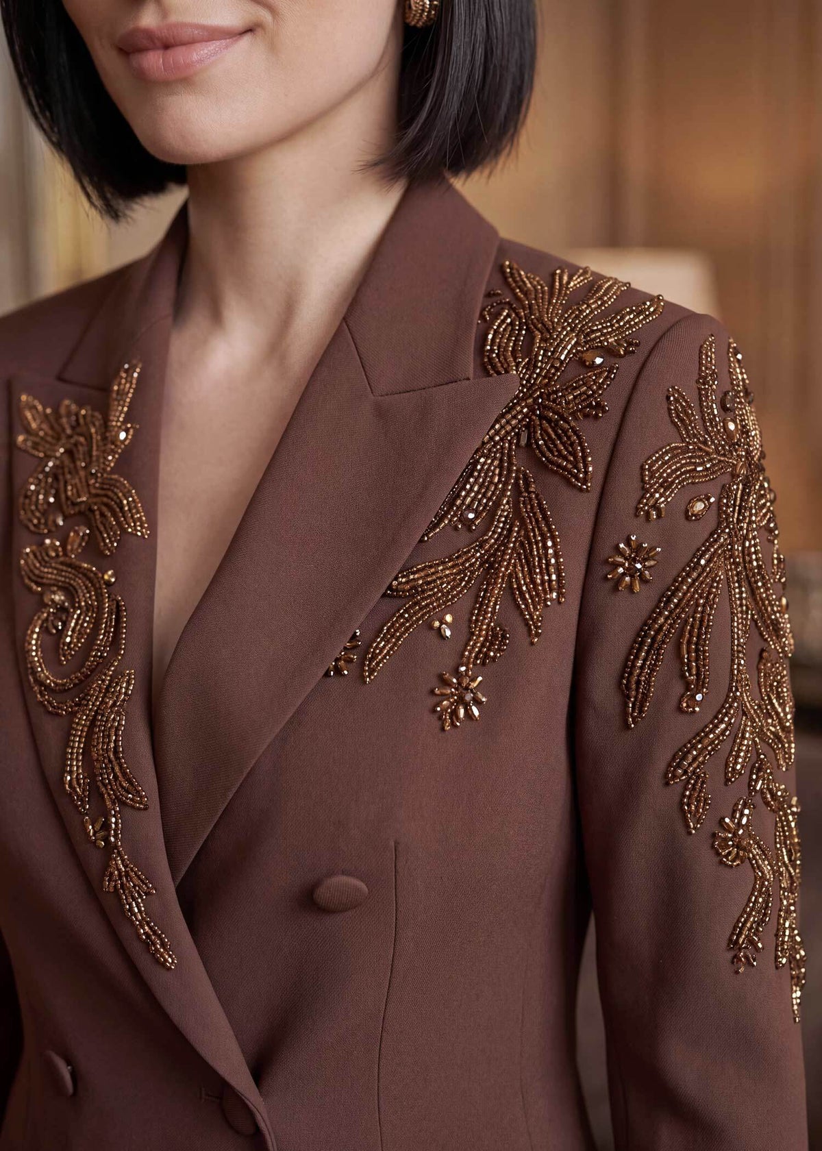 Seraphine Embellished Double Breasted Tuxedo for Women