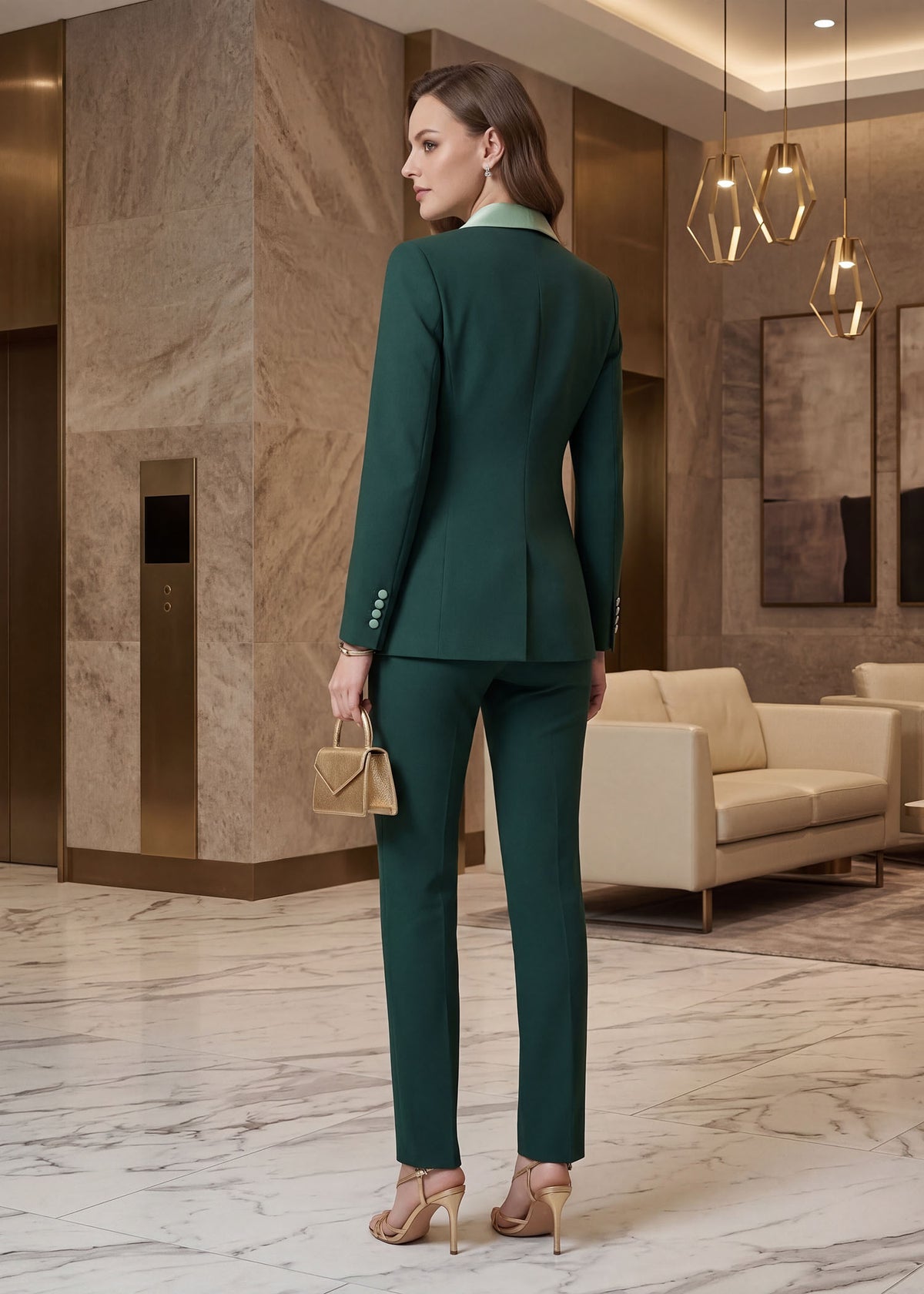 AurelianContrastShawlLapelTuxedoforfemales