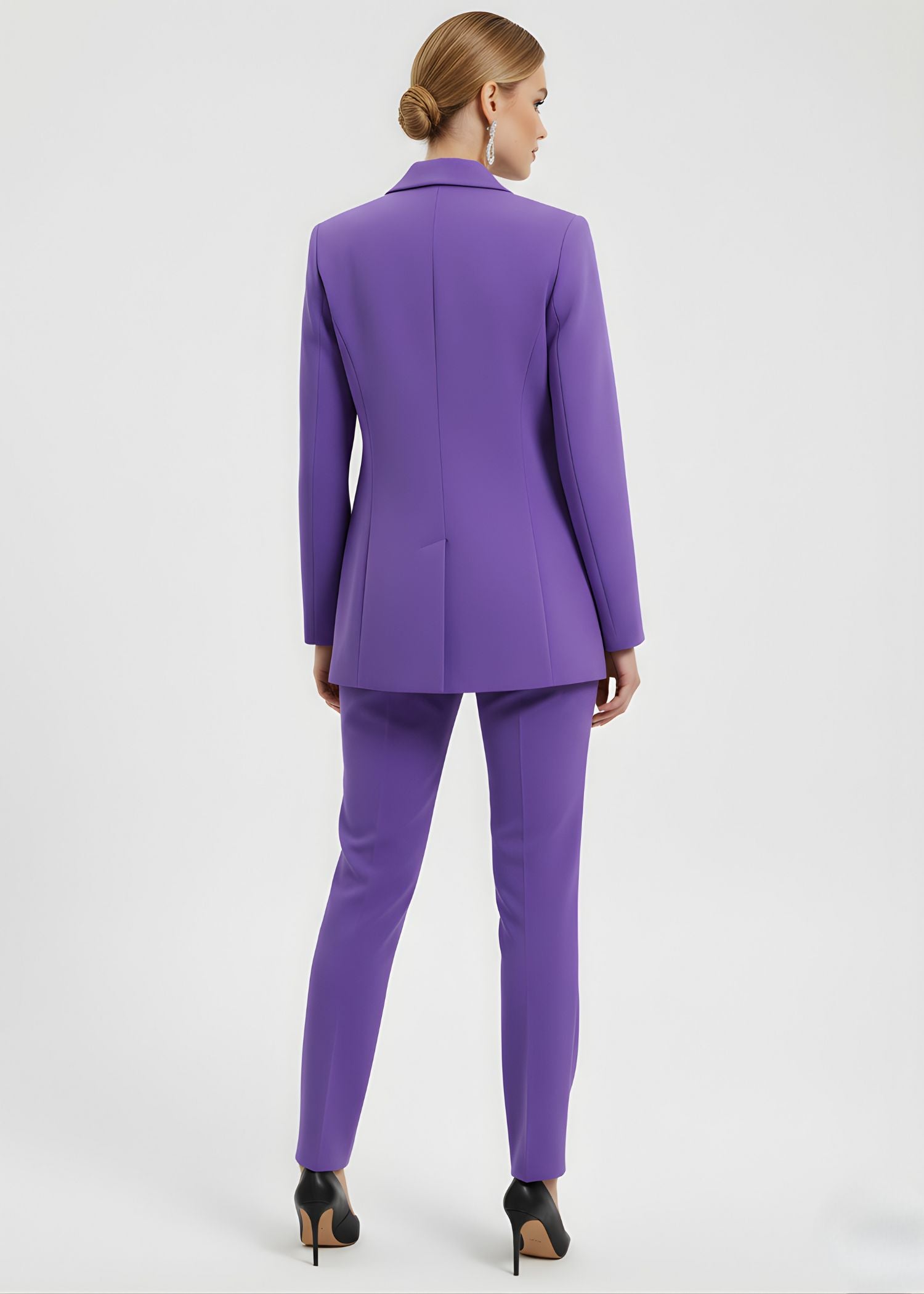 Averly notch lapel double breasted suit 