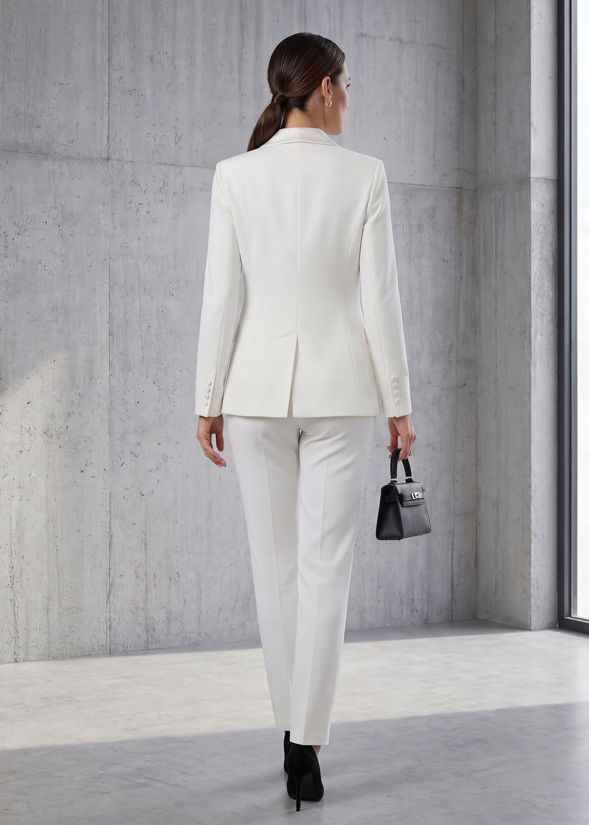 Banff White Wide Peak Lapel Tuxedo