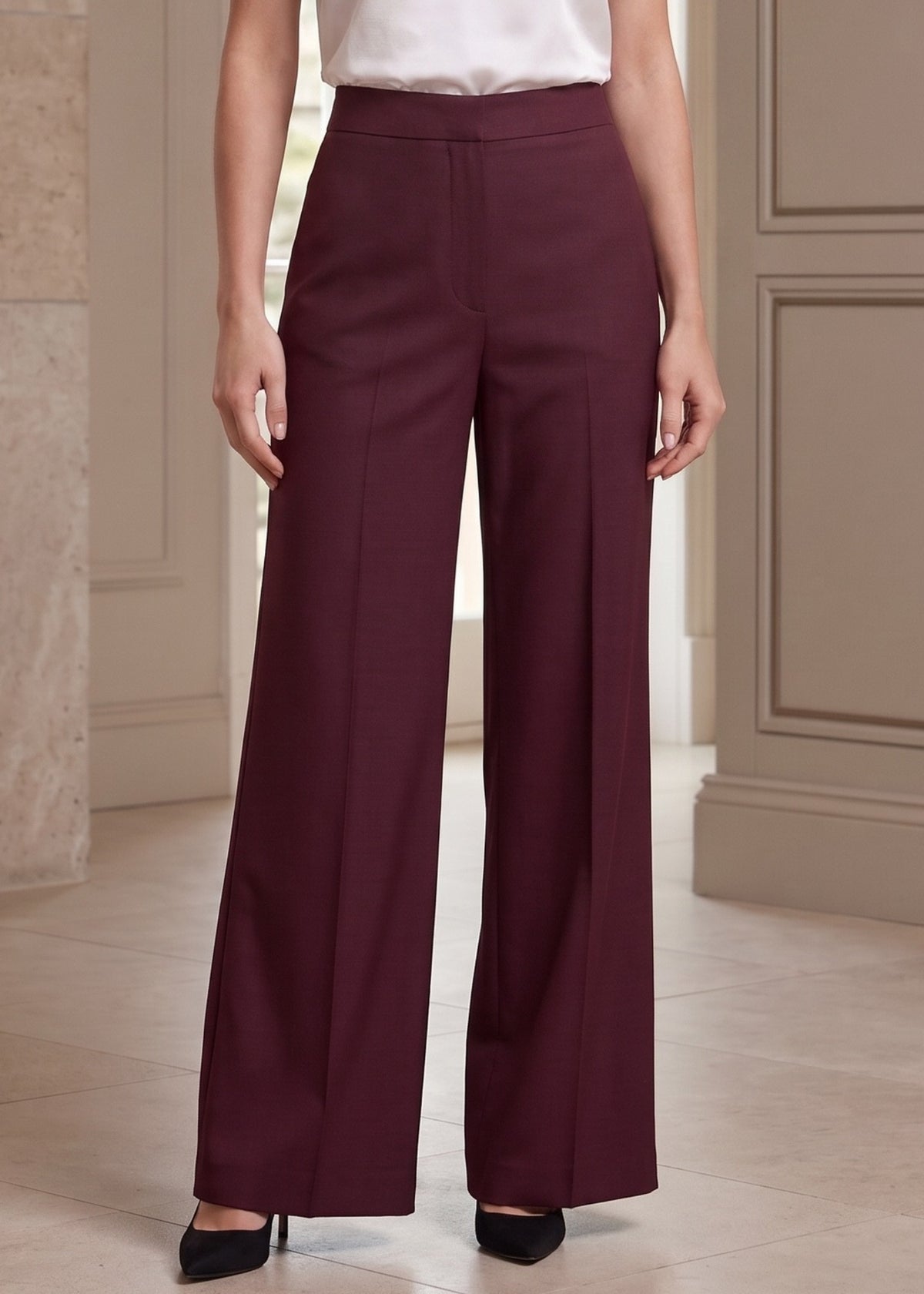 Bellagio Beaded Shawl Lapel Tuxedo in Burgundy
