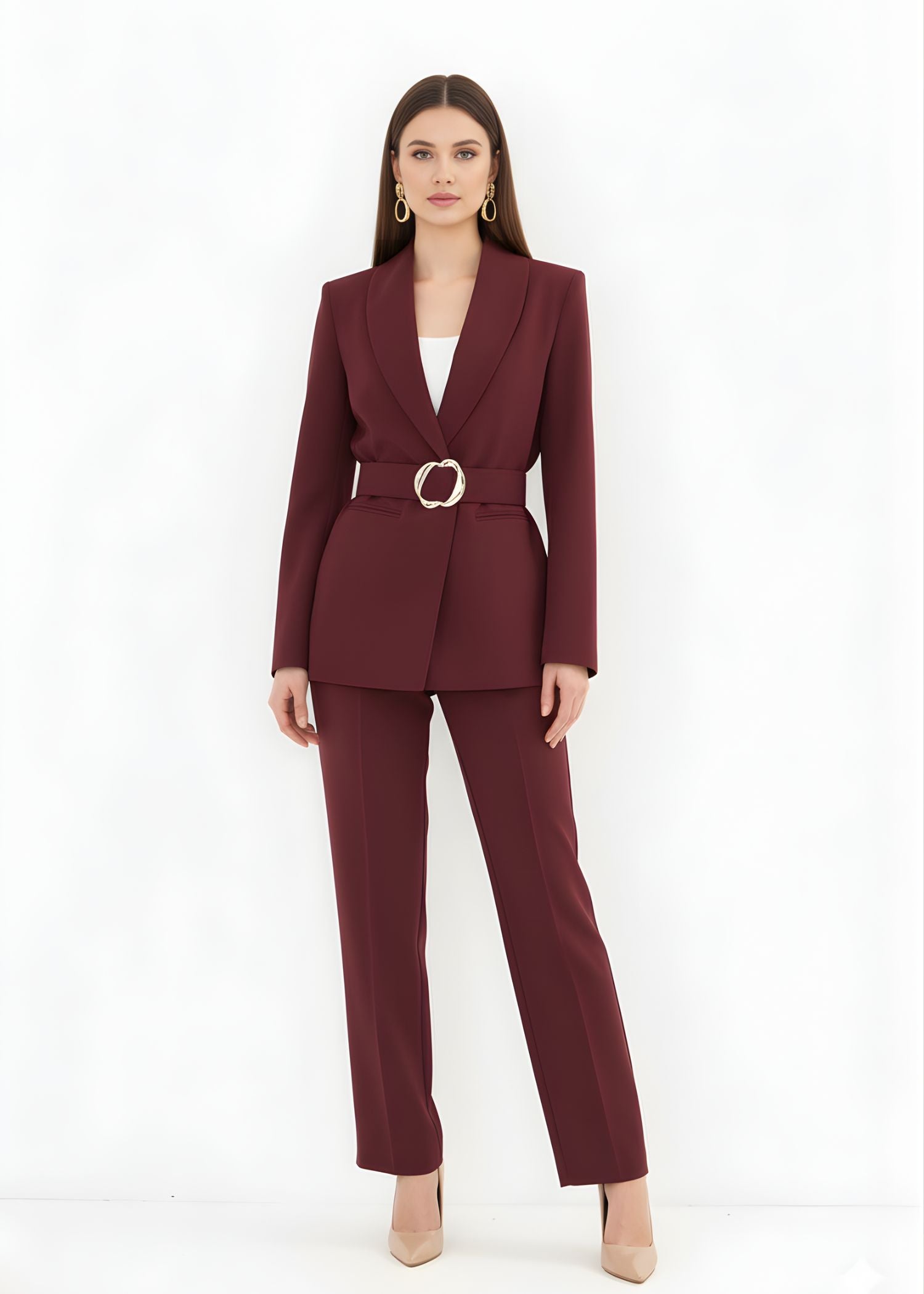  Brittany Belted Waist Suit 