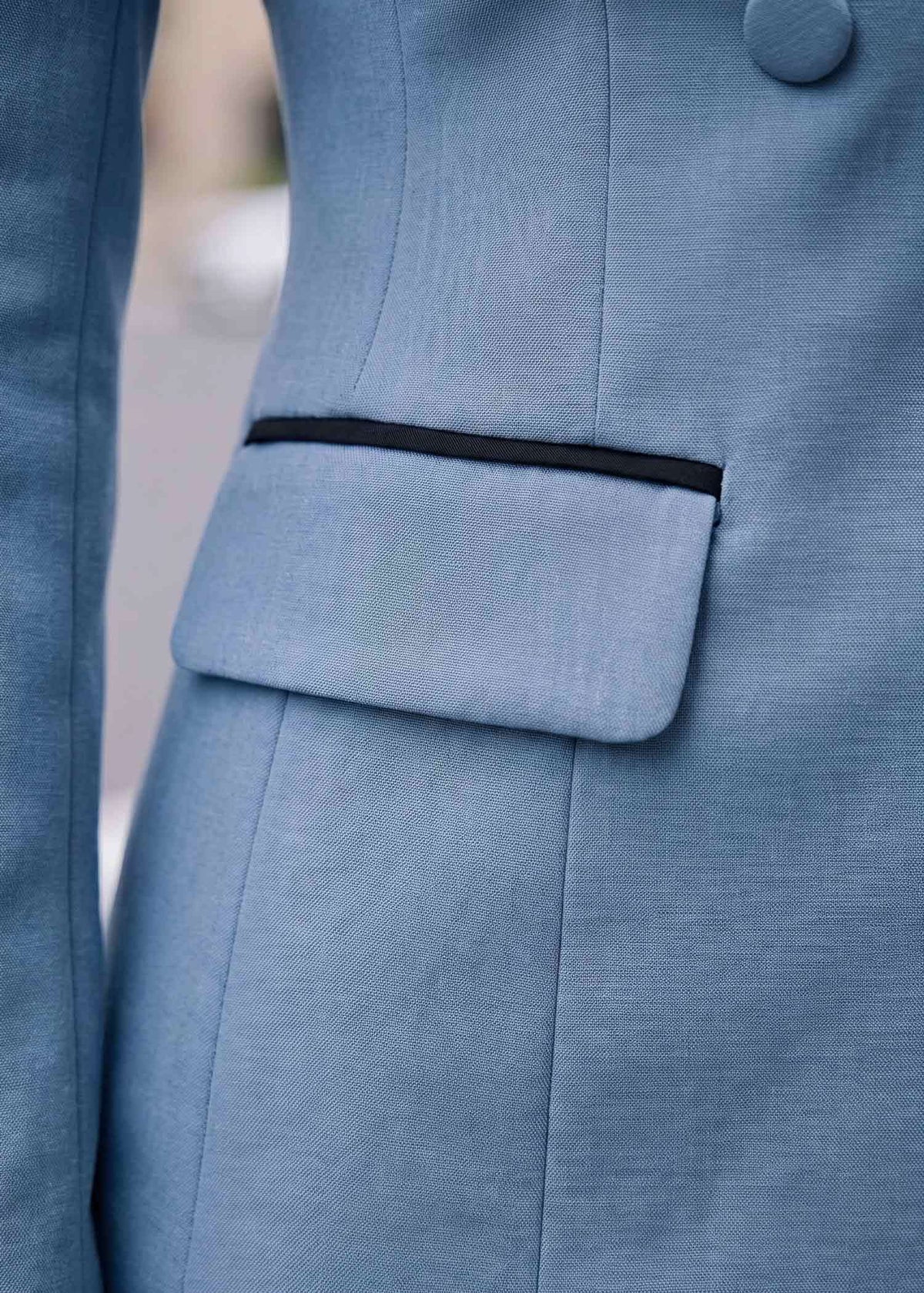 Bespoke Kyoto Double Breasted Tuxedo in Blue