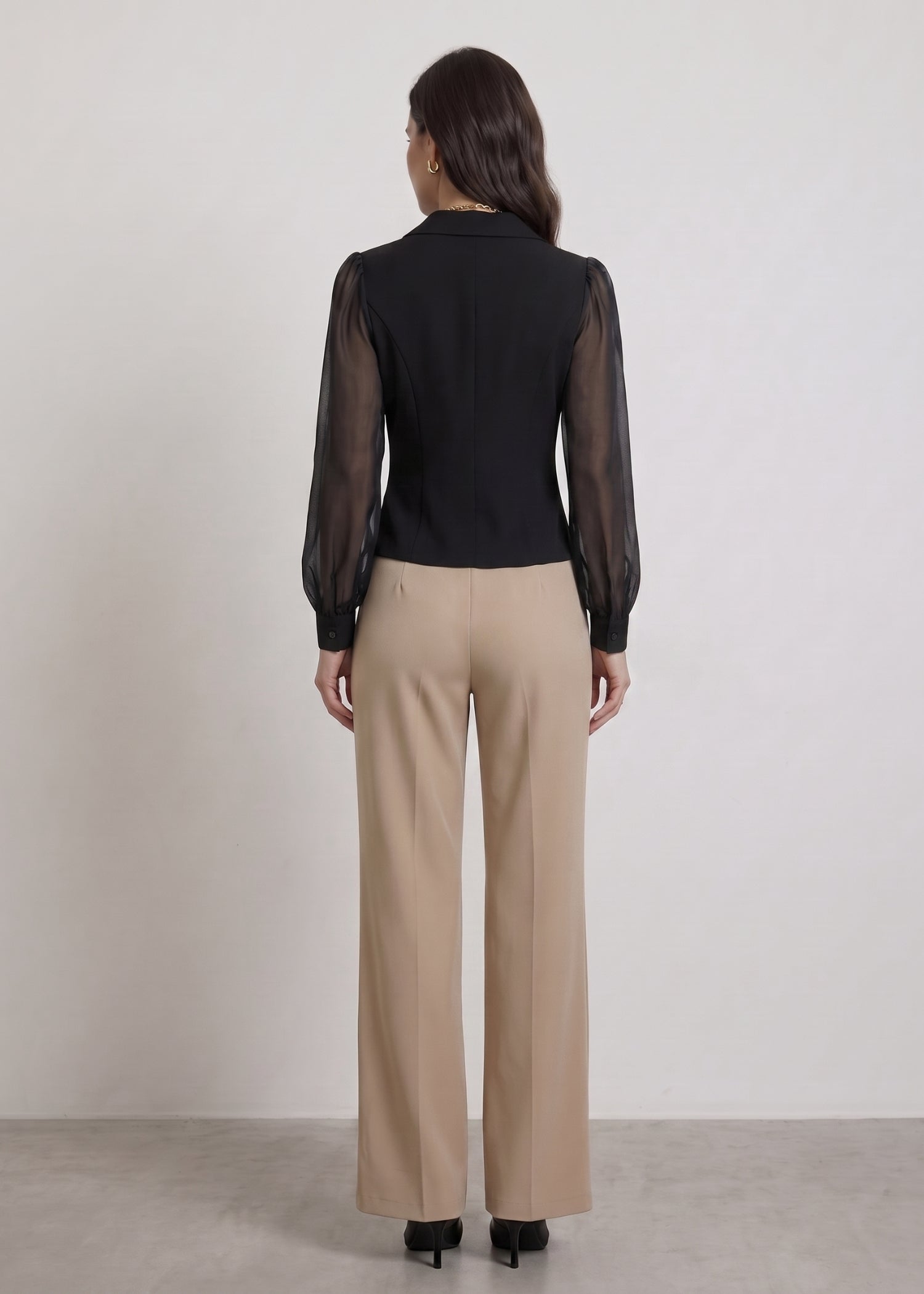 Black Long Sleeved Blouse for Women