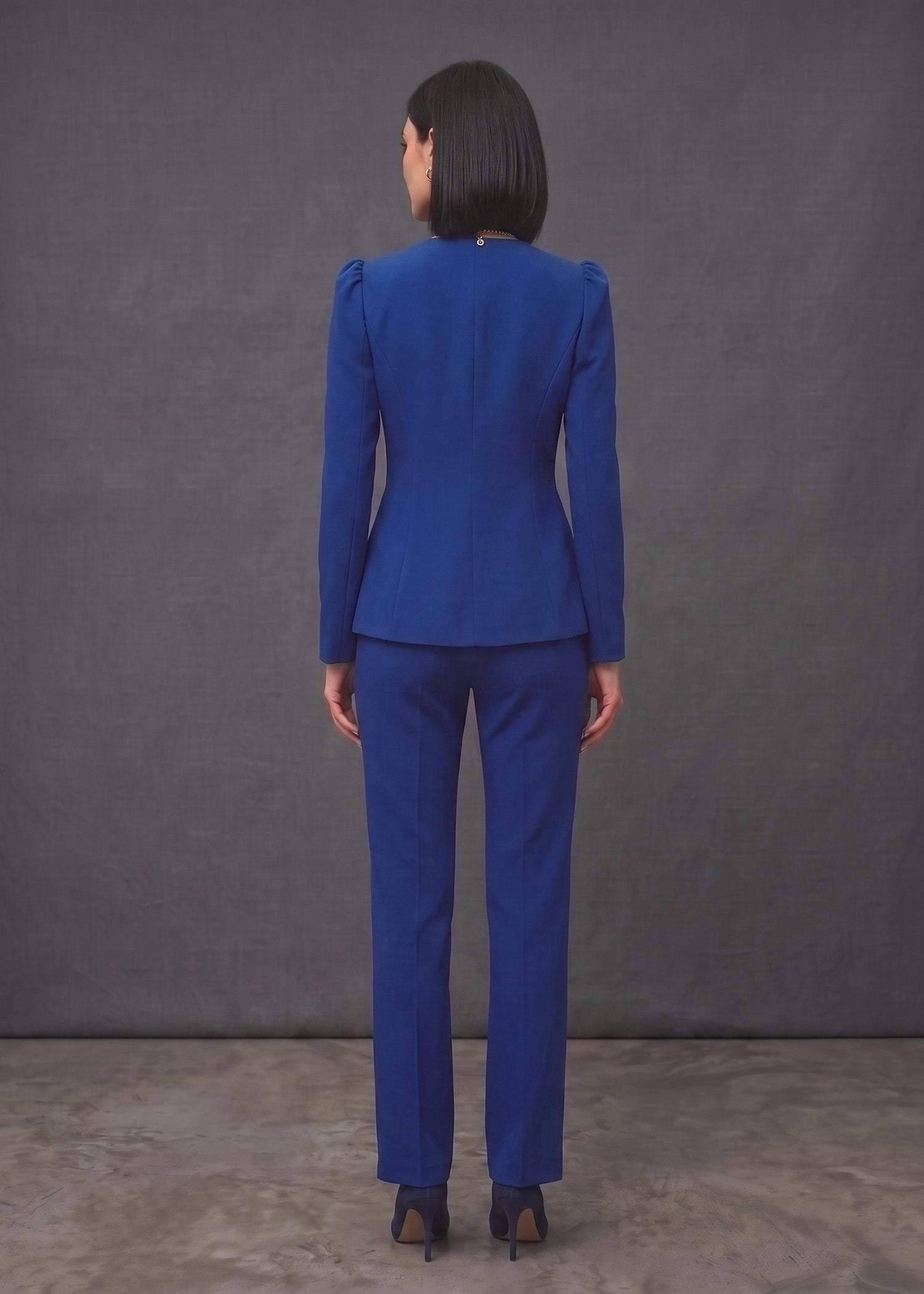 Blue Wrap Style Suit