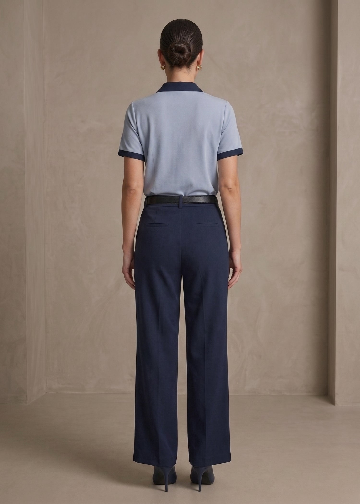 Cadet Blue Short Sleeved Button Up Shirt