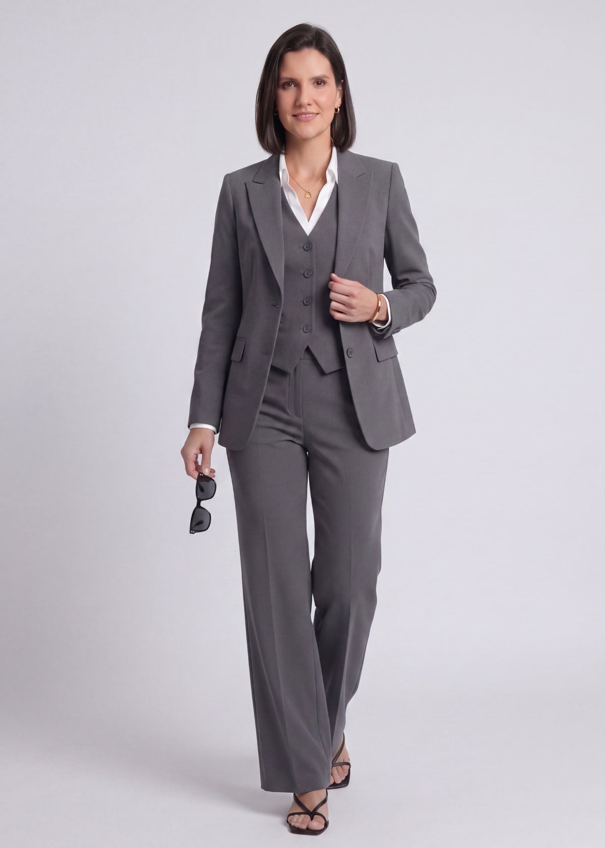 Single Breasted Three Piece Formal Office Business Suit