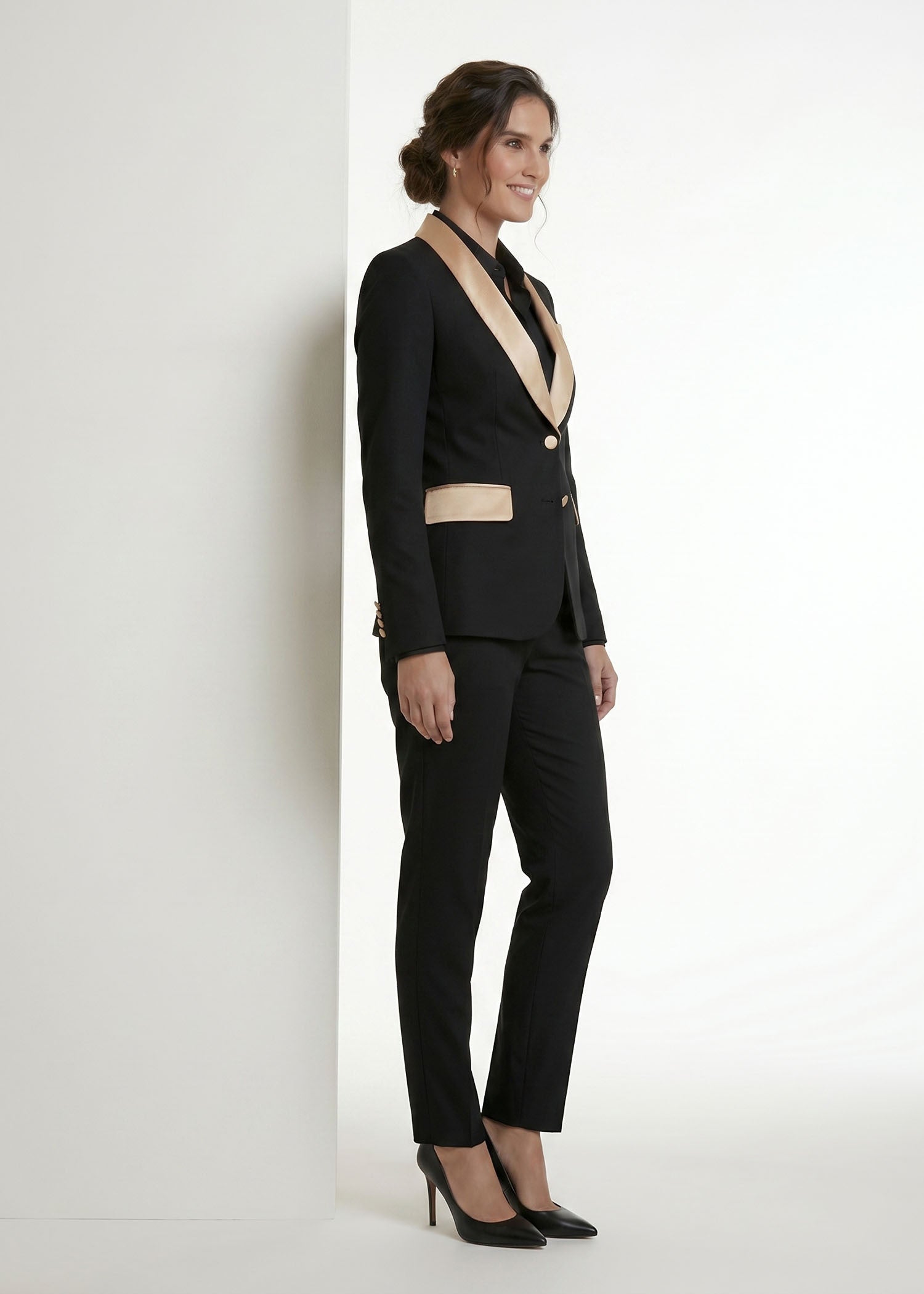 Cairo Black Single Breasted Tuxedo women  