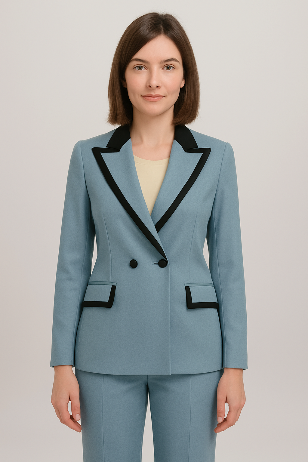 Capri Wide Satin Trim Lapel Tuxedo
