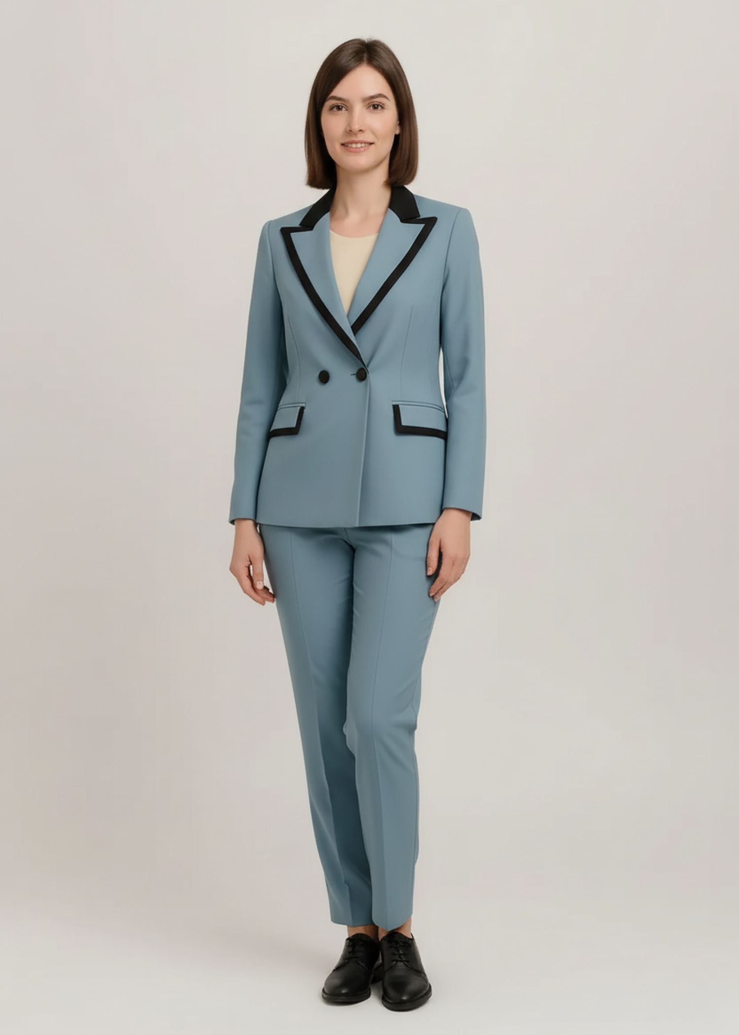 Capri Wide Satin Trim Lapel Tuxedo