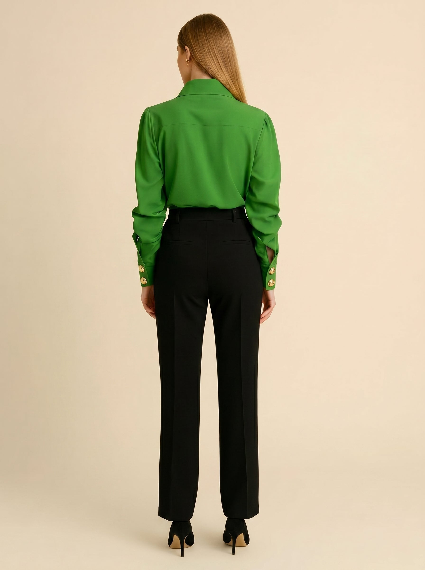 Casual cotton satin shirt