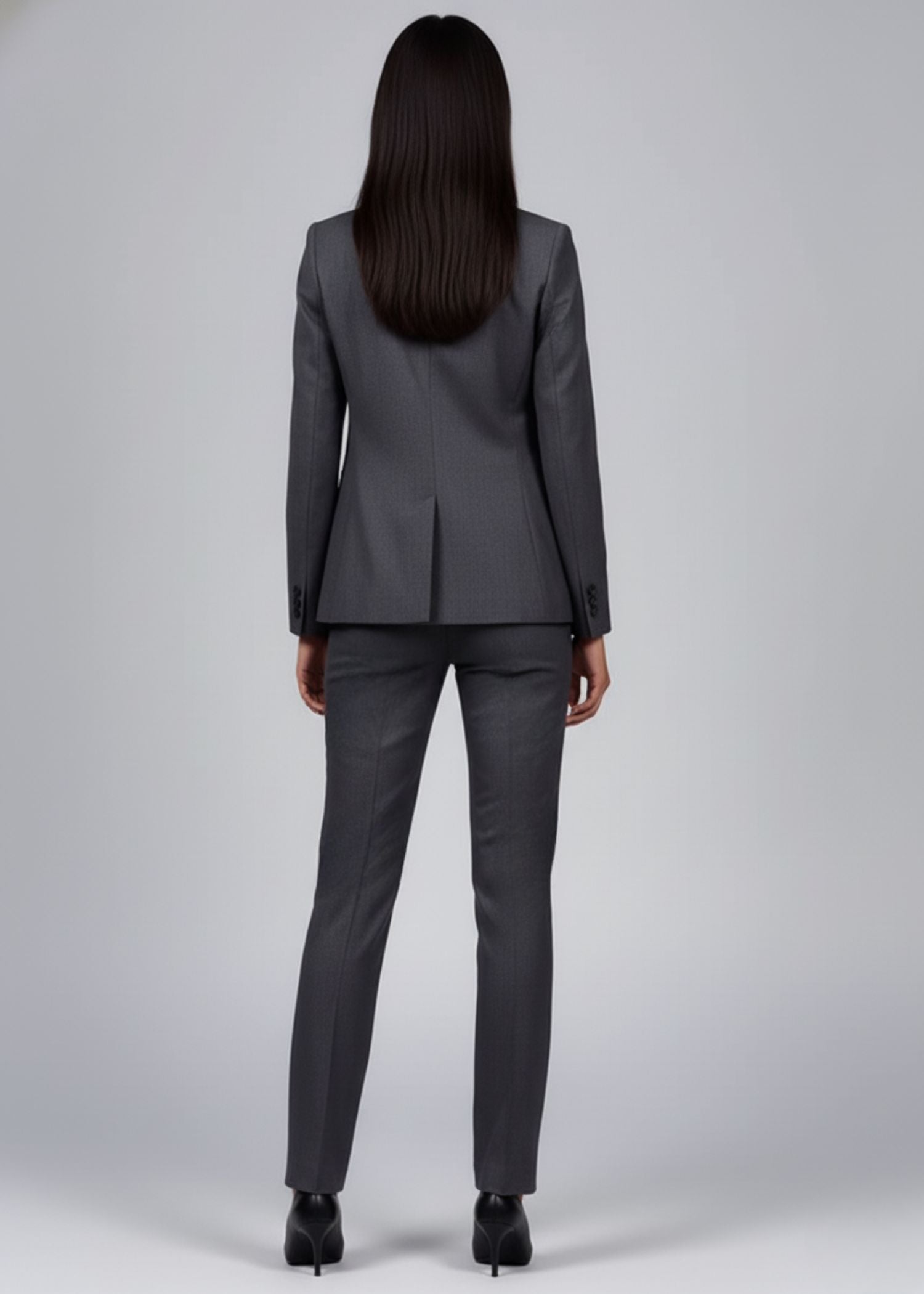 Komodo Single Button Suit in Charcoal Gray