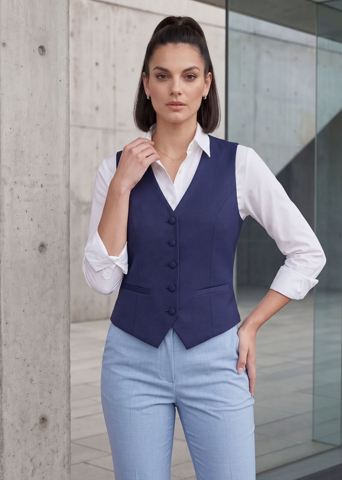 Contrast Lapel Three Piece Tuxedo
