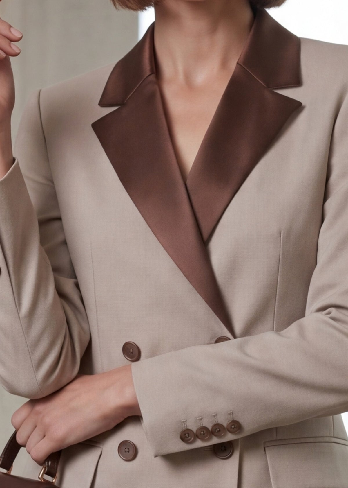 Contrast Satin Notch Lapel Tuxedo