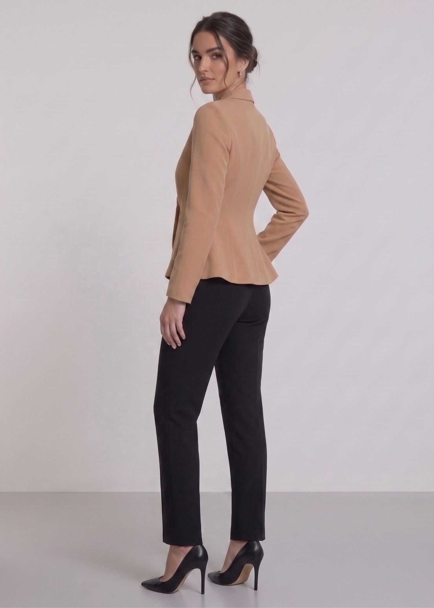 Lima Double Breasted Camel Blazer for Women
