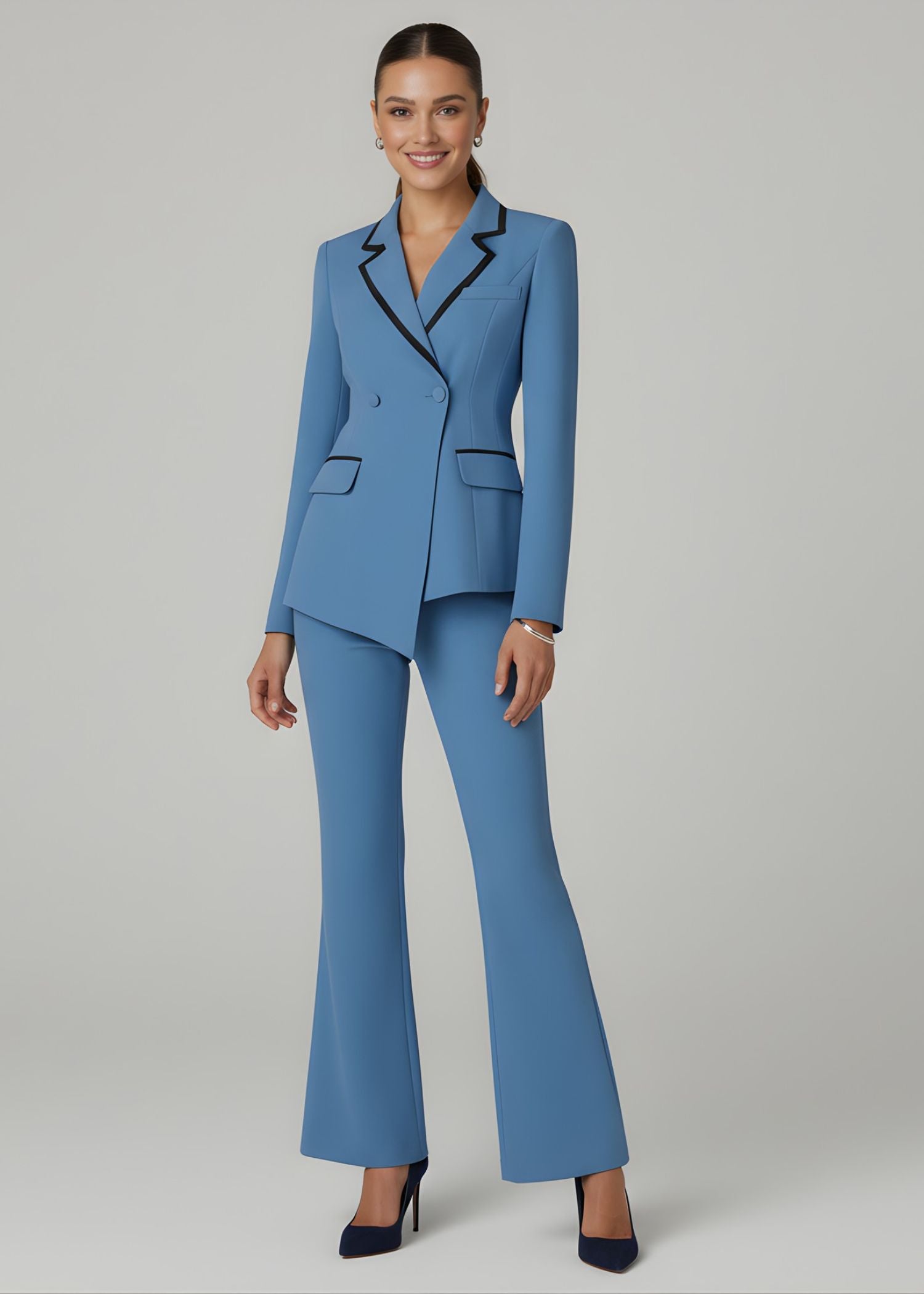 Kyoto Double Breasted Tuxedo in Blue