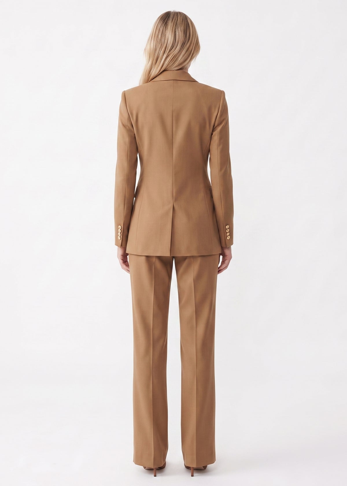 Elowen Longline Professional Business Suit in Camel