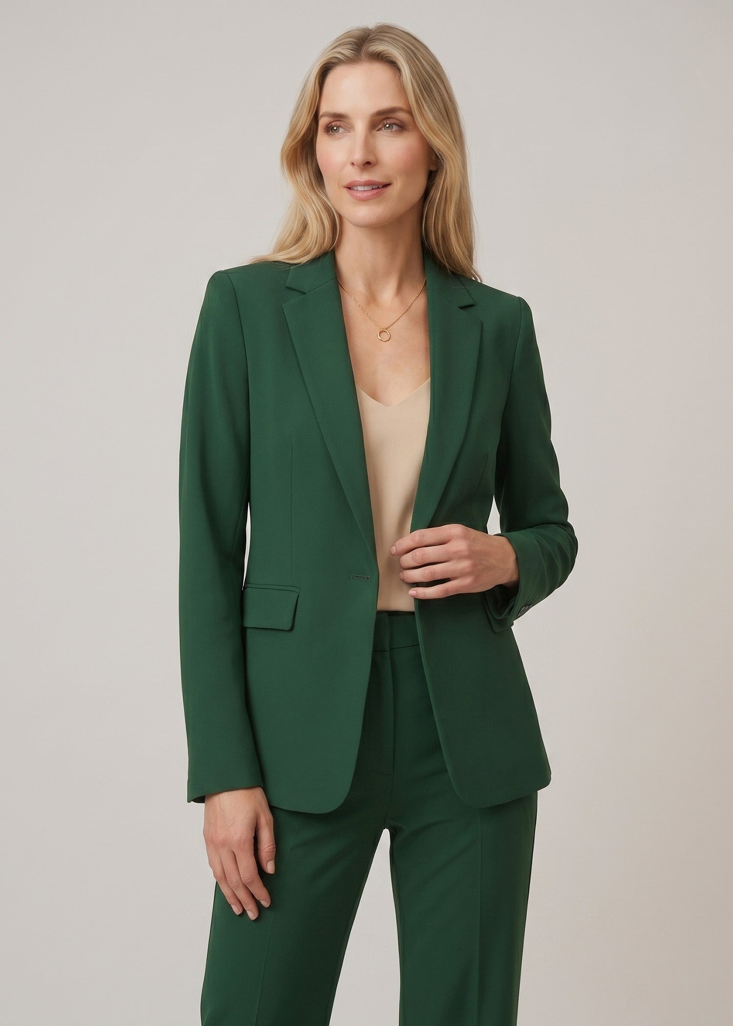Facet Notch Lapel Single Breasted Corporate Formal Attire Suit