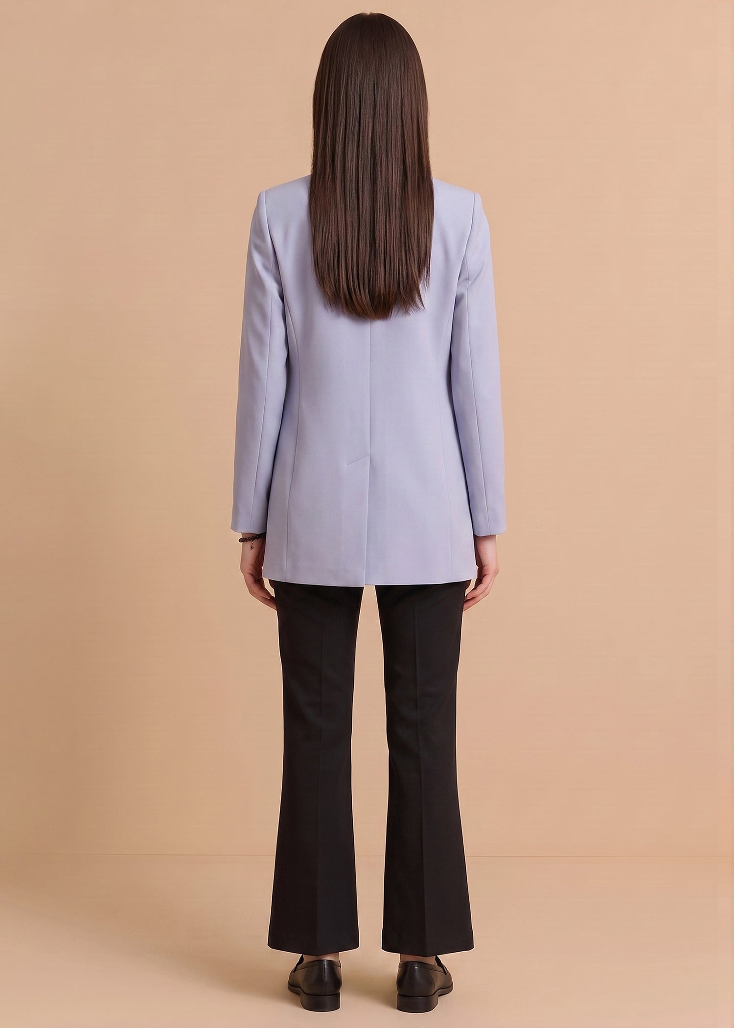 Floral Embroidered Long-Line Blazer