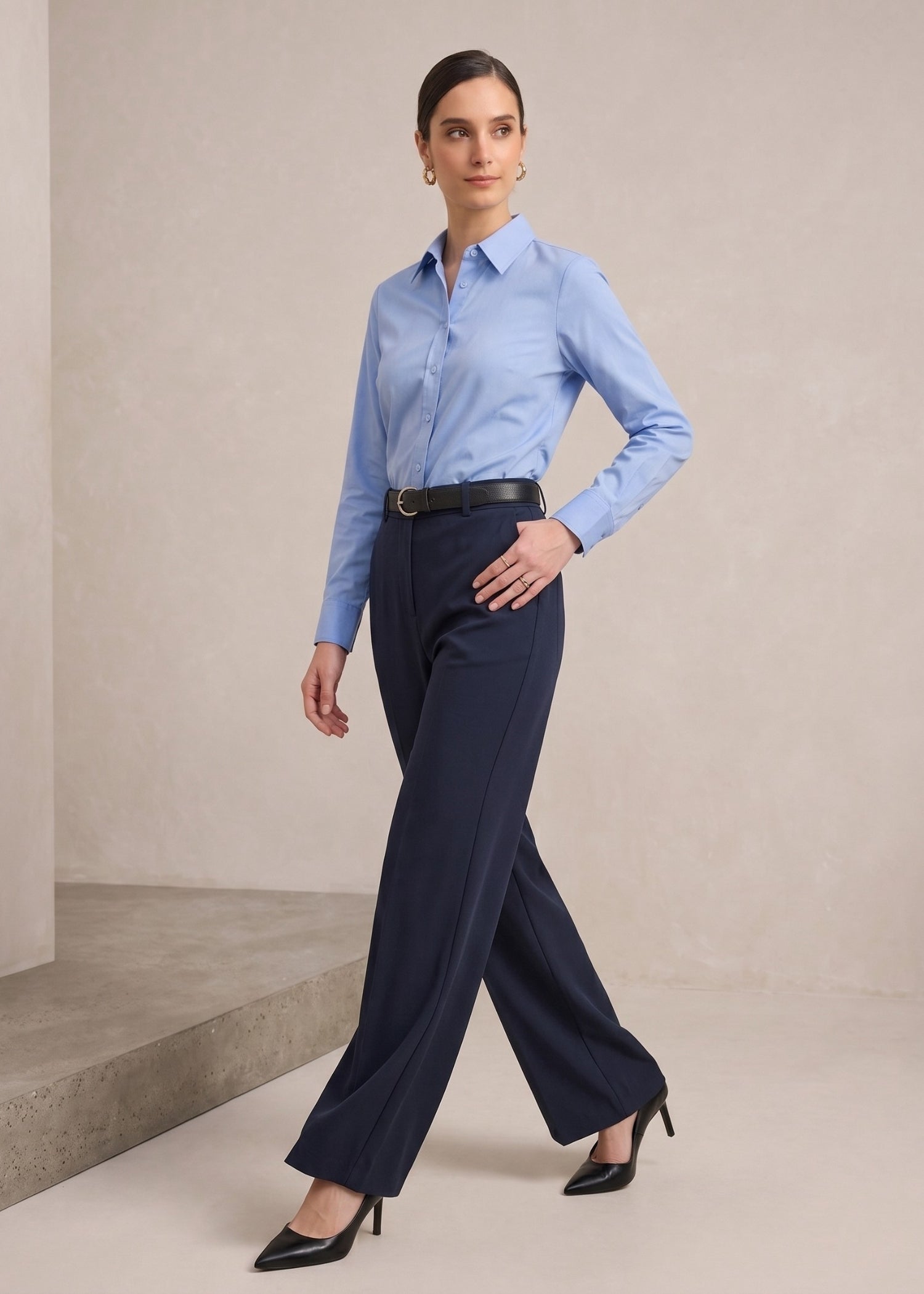 Formal Blue Shirt for Women