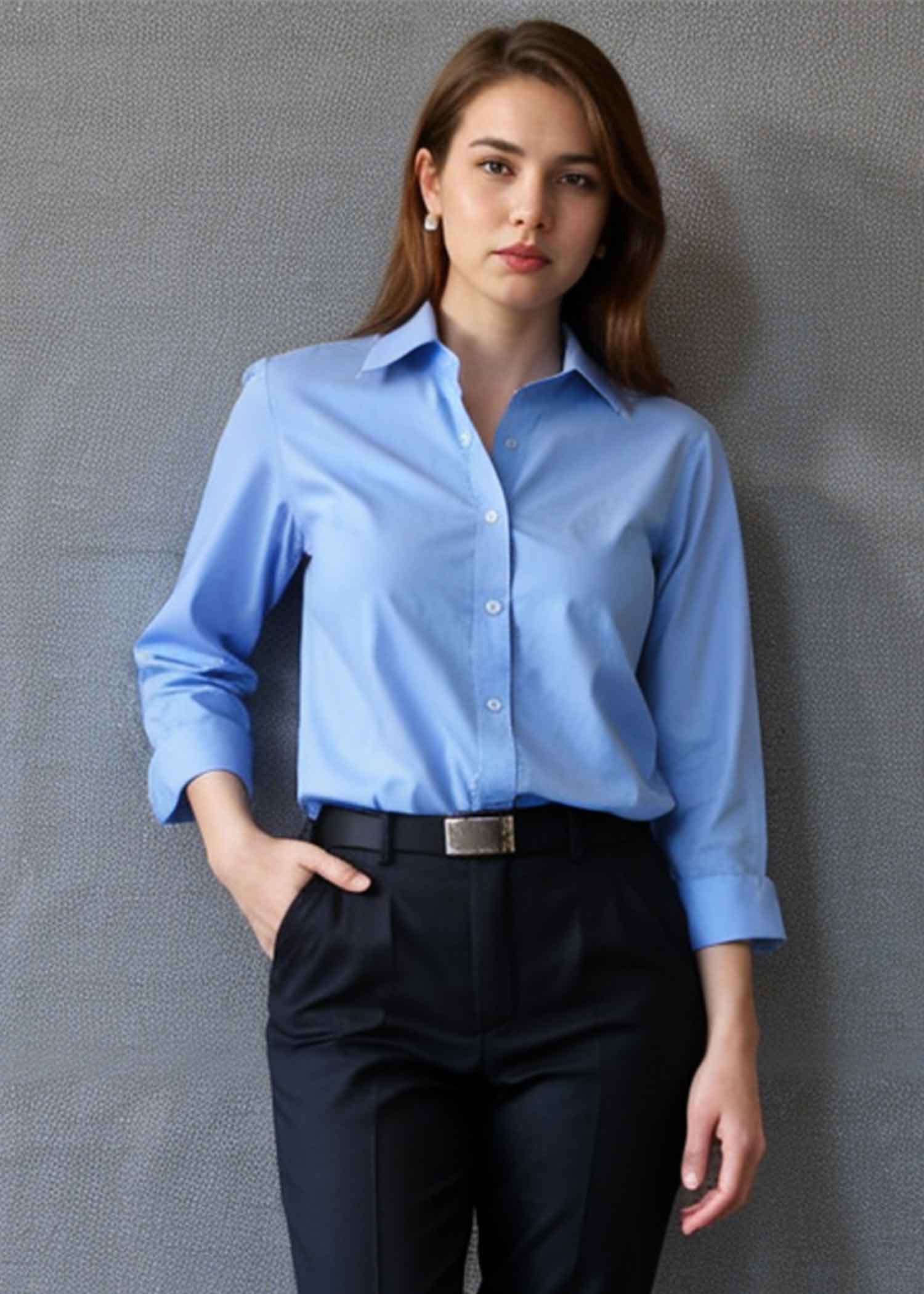 Formal Blue Shirt for Women