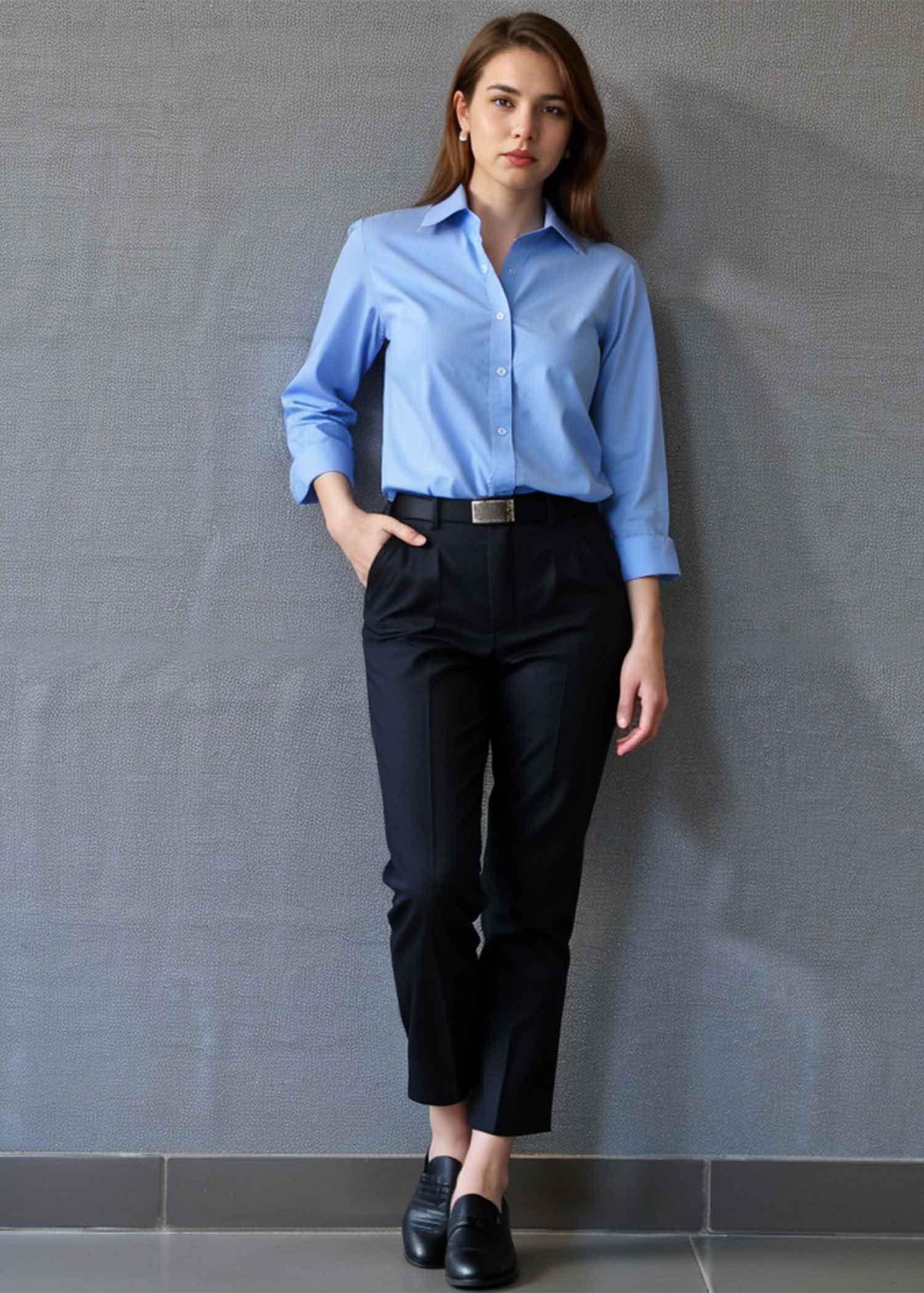 Formal Blue Shirt for Women