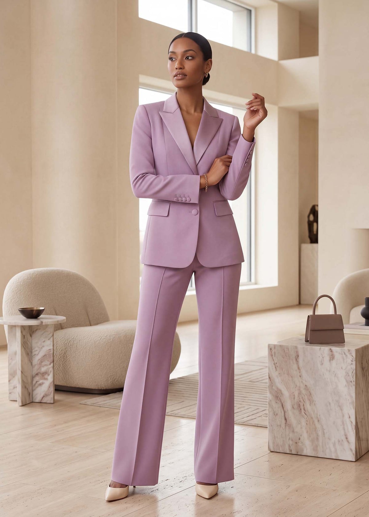 Formal Single Breasted Tuxedo in Lilac