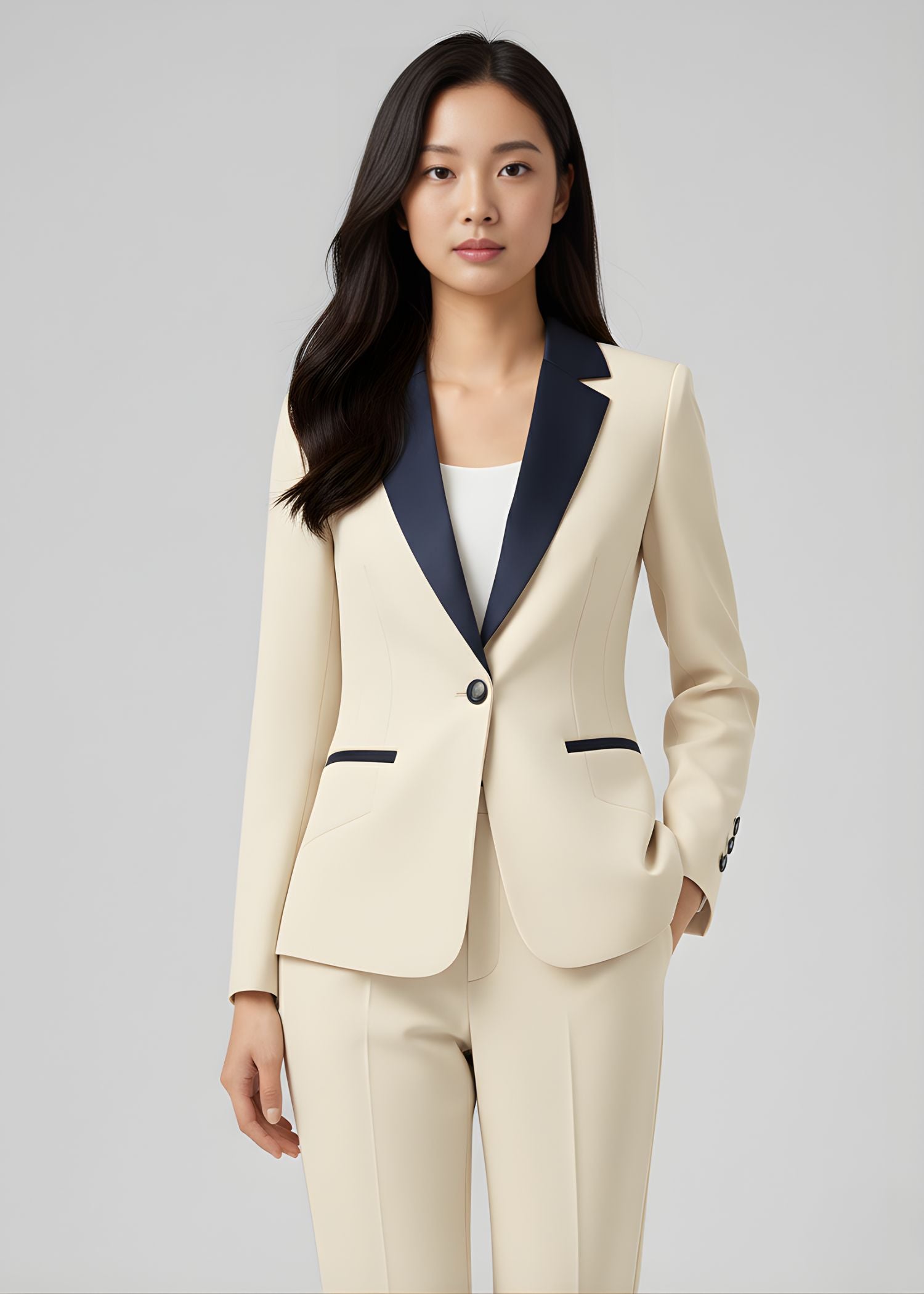 Formal Contrast Notch Lapel Tuxedo