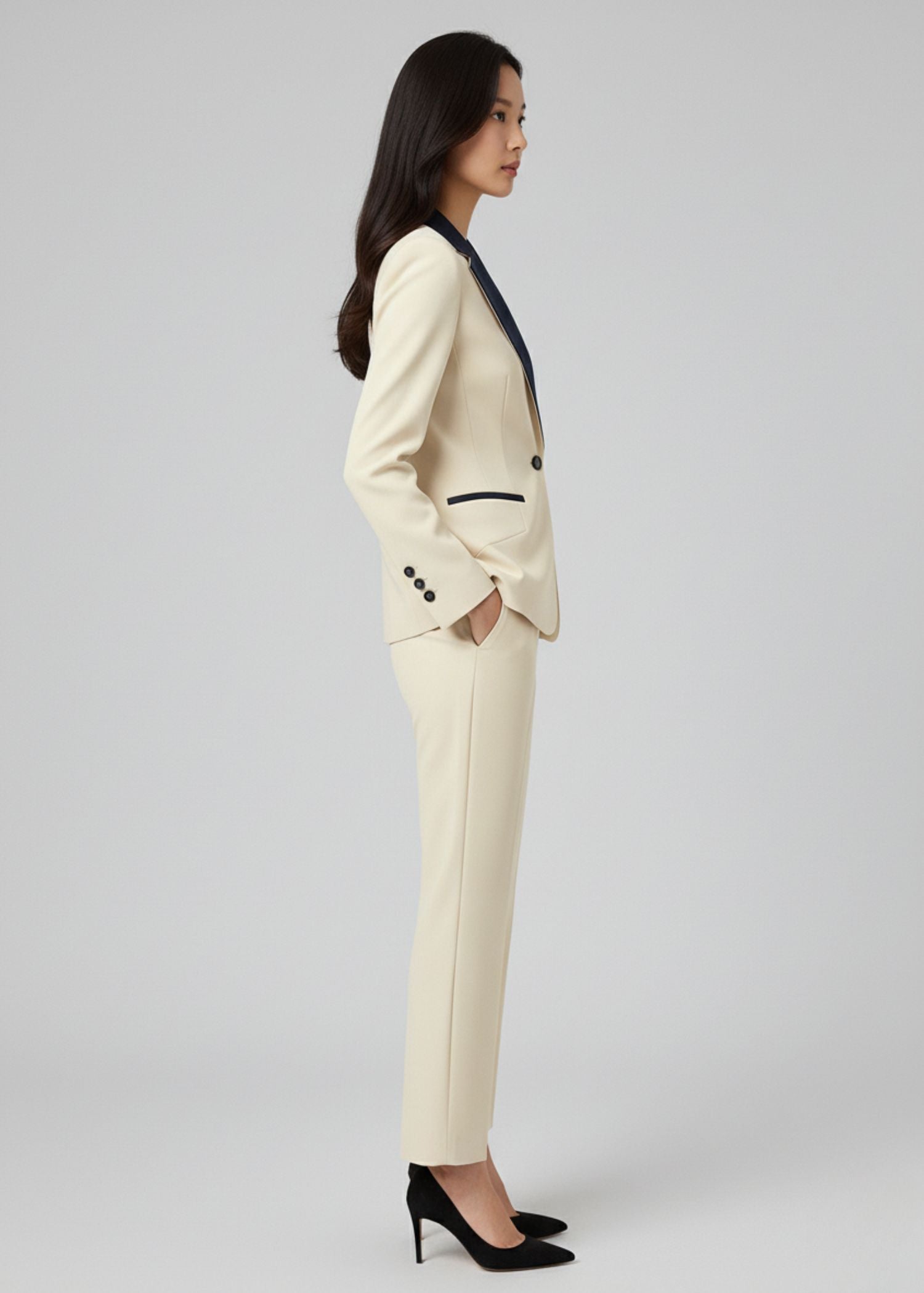 Formal Contrast Notch Lapel Tuxedo