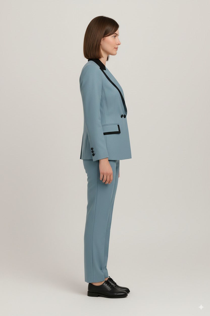 Bluish Grey Tuxedo Suit