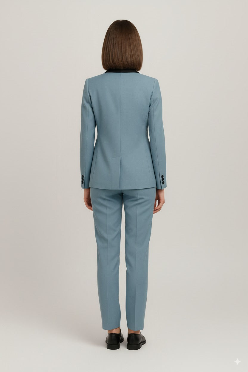 Bluish Grey Tuxedo Suit