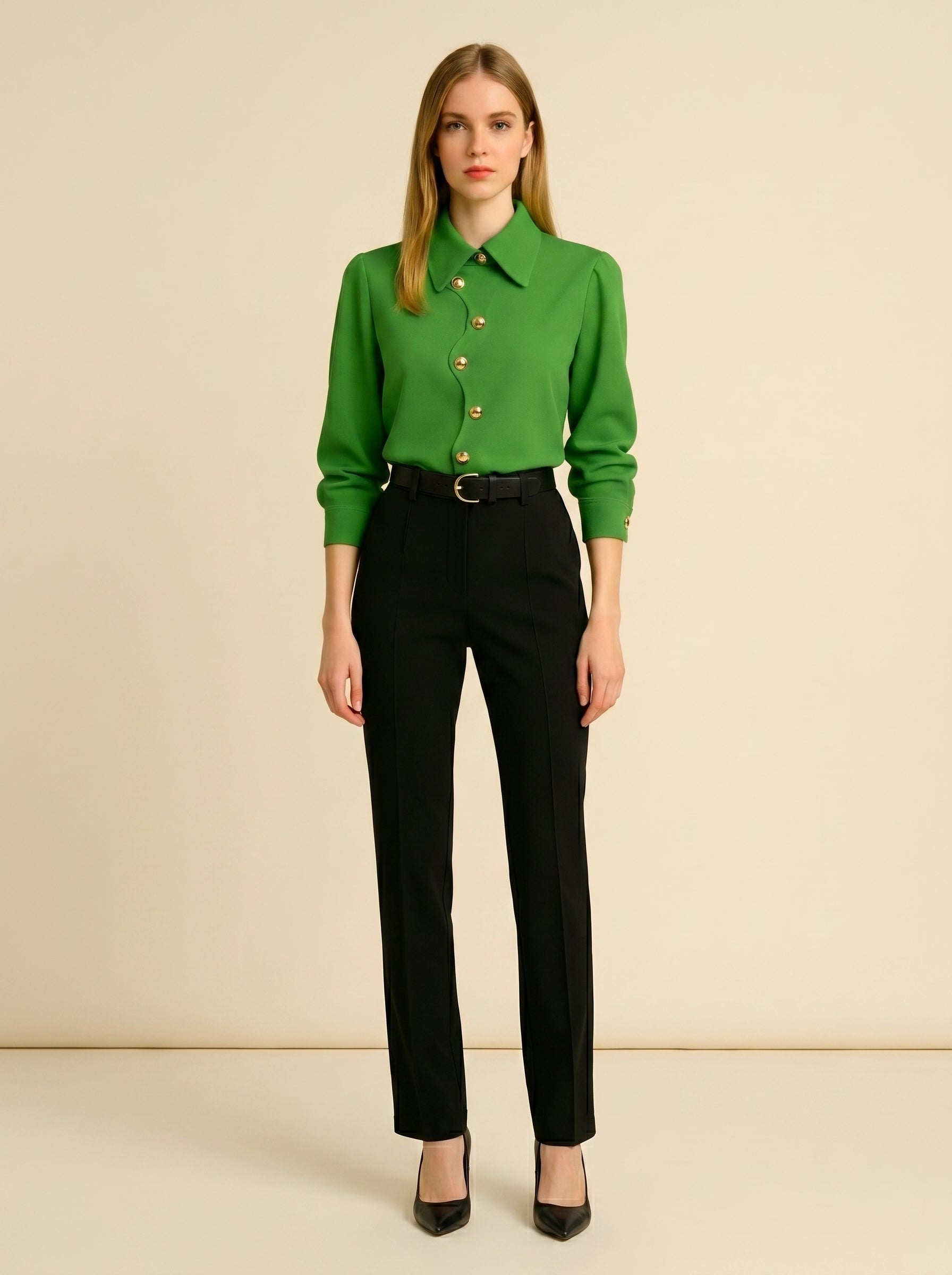 Green casual shirt
