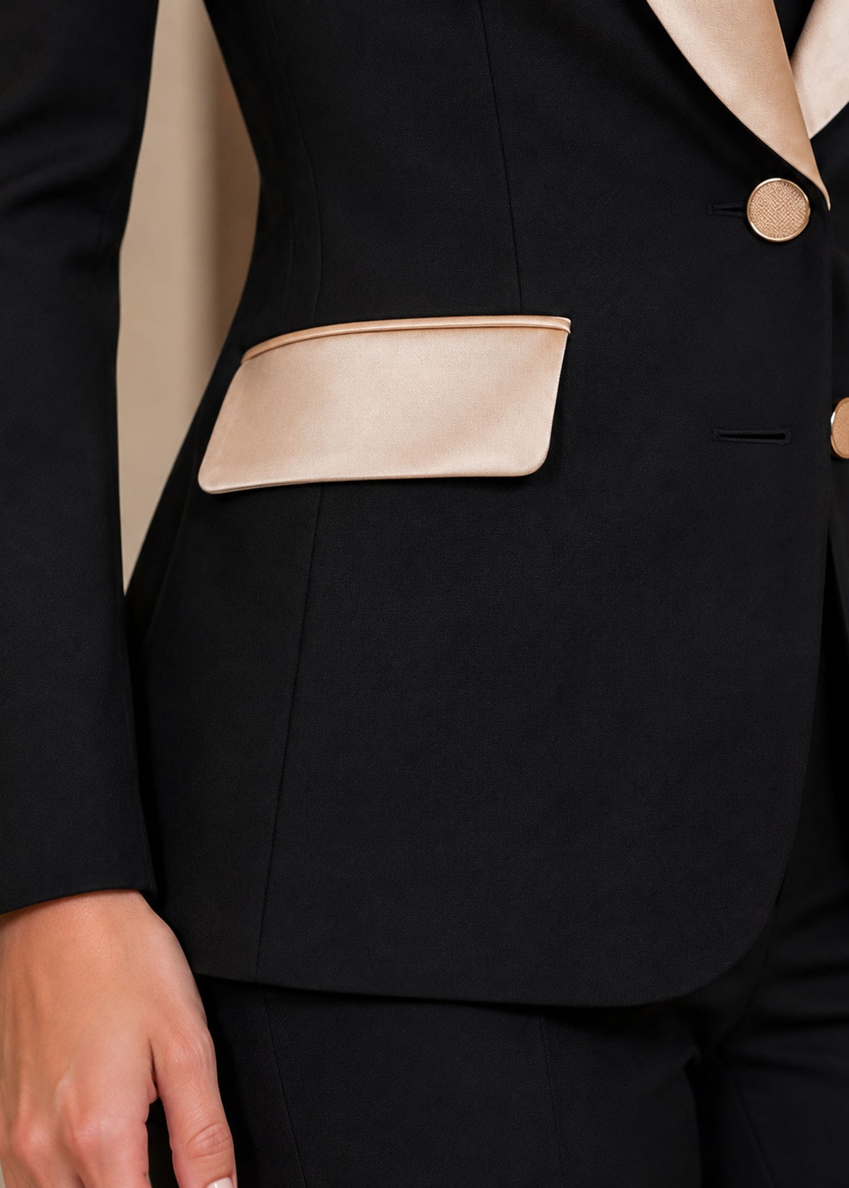 Hand- Stitched Cairo Black Single Breasted Tuxedo
