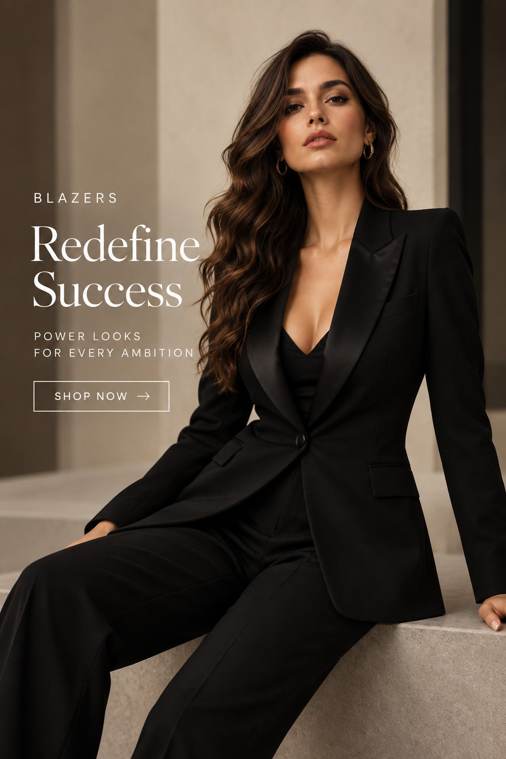 Single Button Office Wear Blazer